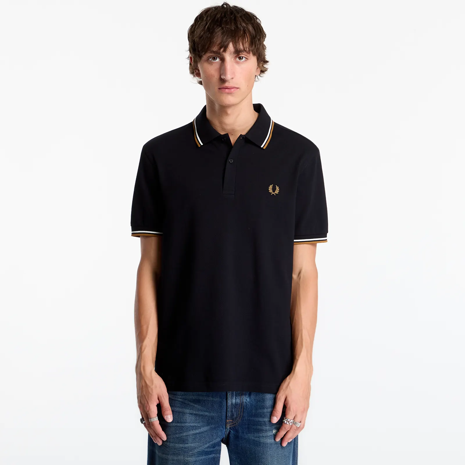 T-krekli FRED PERRY Twin Tipped Fred Perry Shirt Black
