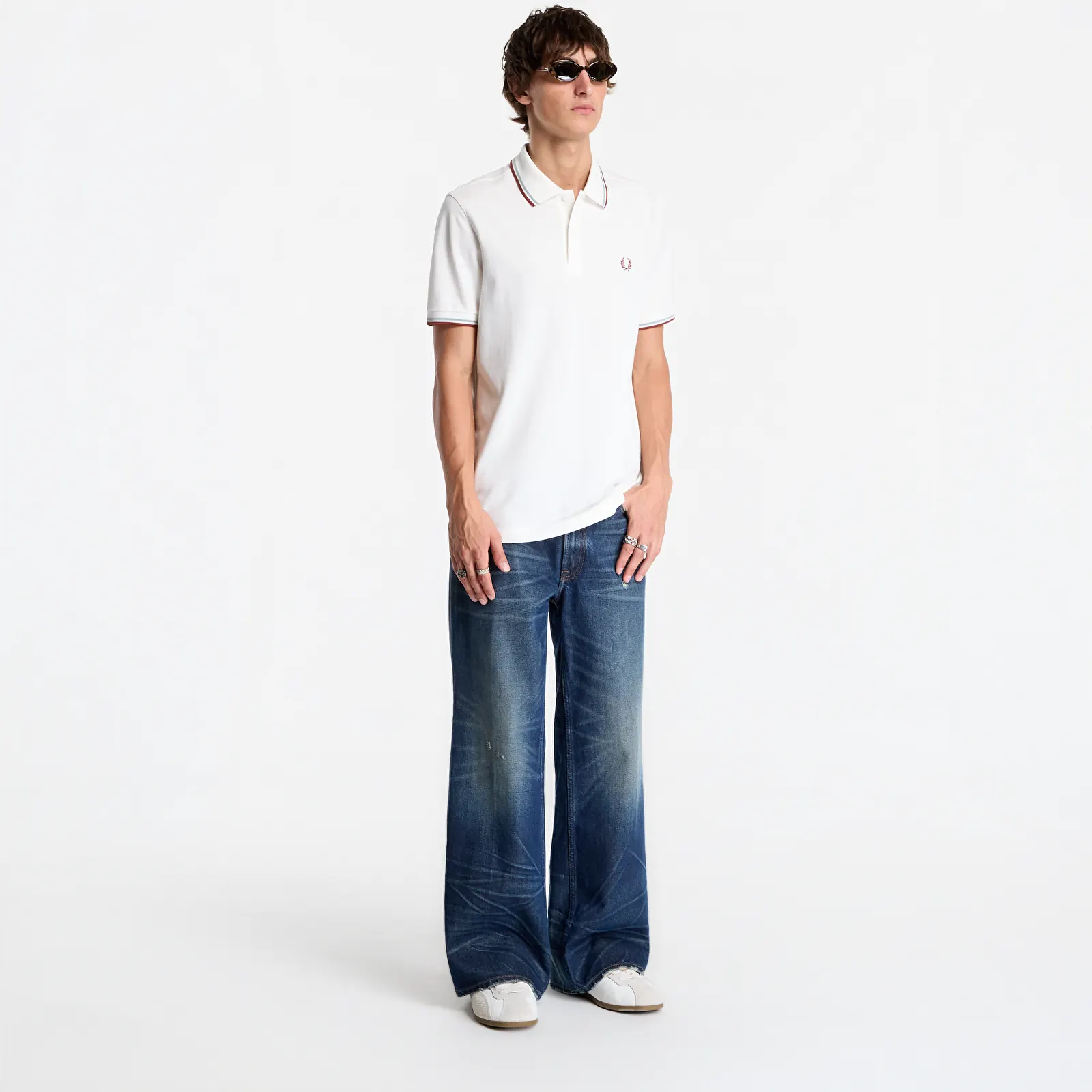 Majice i košulje FRED PERRY Twin Tipped Fred Perry Shirt White