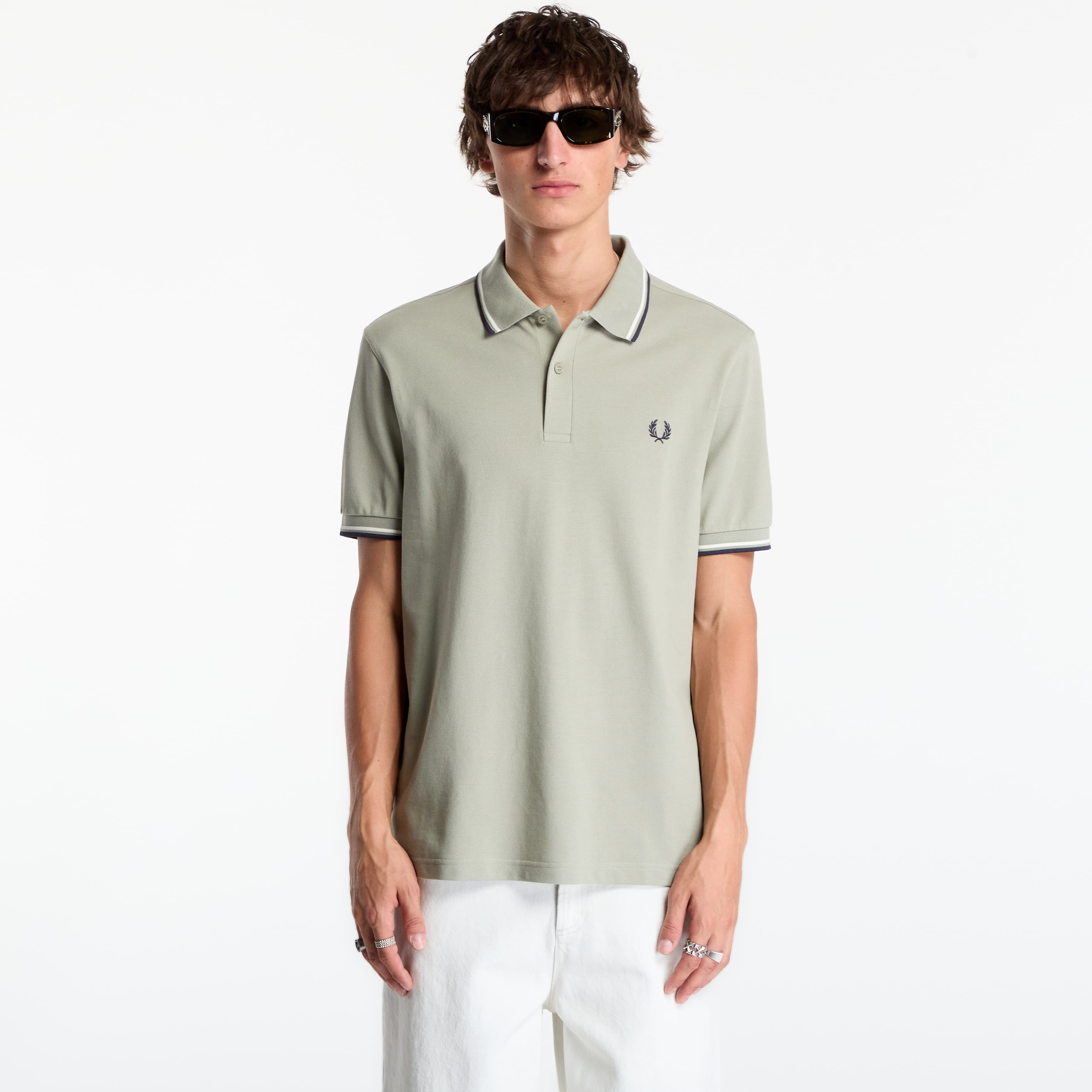 Тениска FRED PERRY Twin Tipped Fred Perry Shirt Seagrass S