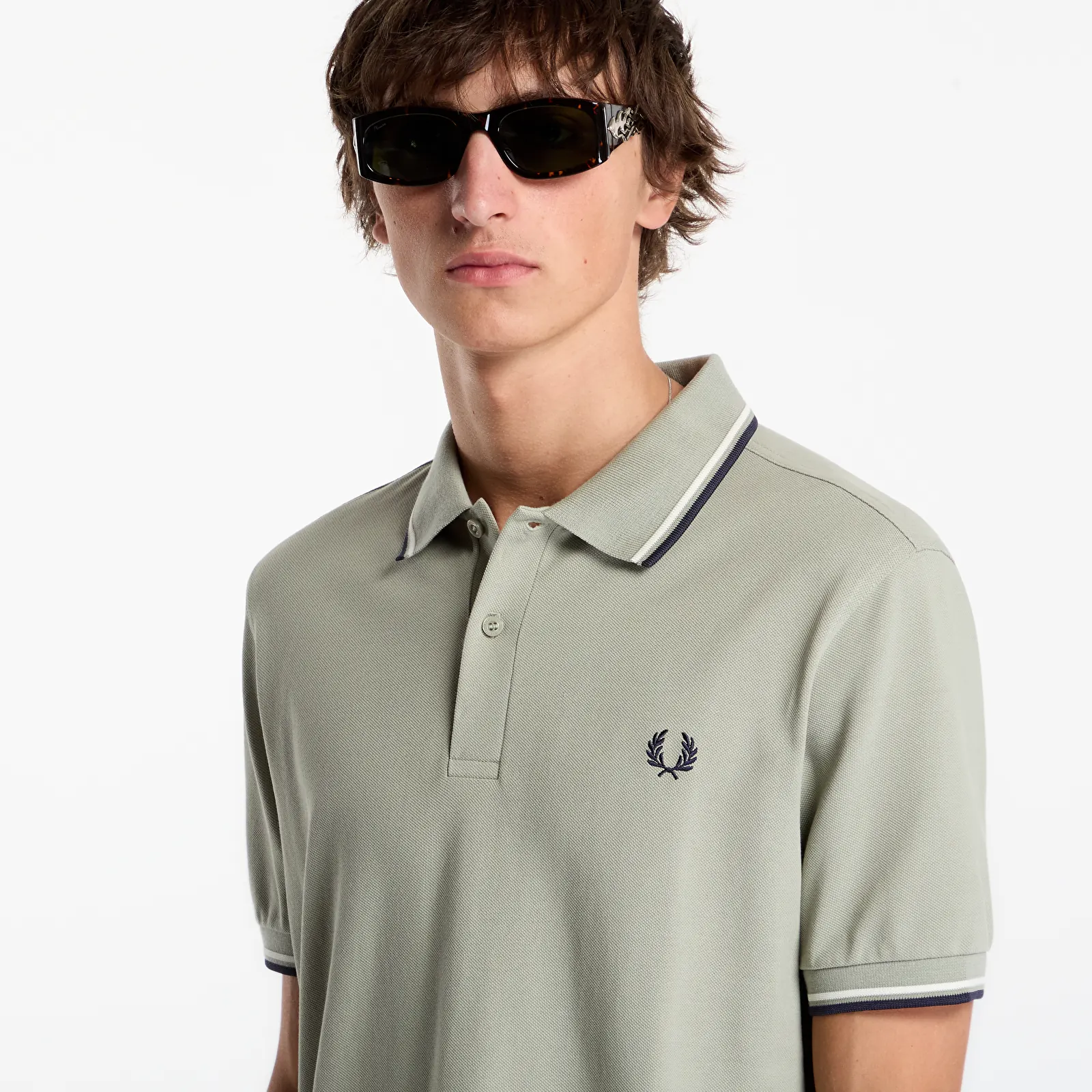 T-krekli FRED PERRY Twin Tipped Fred Perry Shirt Seagrass