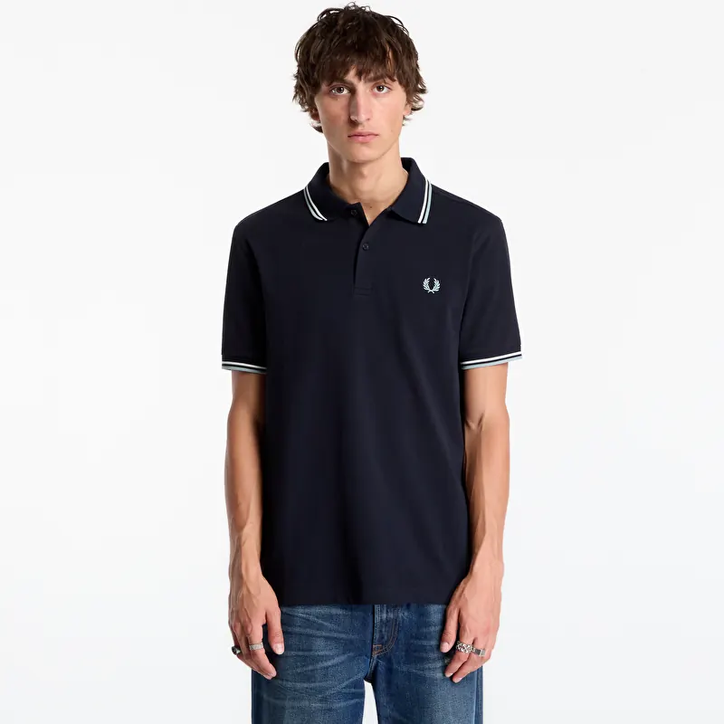 FRED PERRY Twin Tipped Fred Perry Shirt Navy