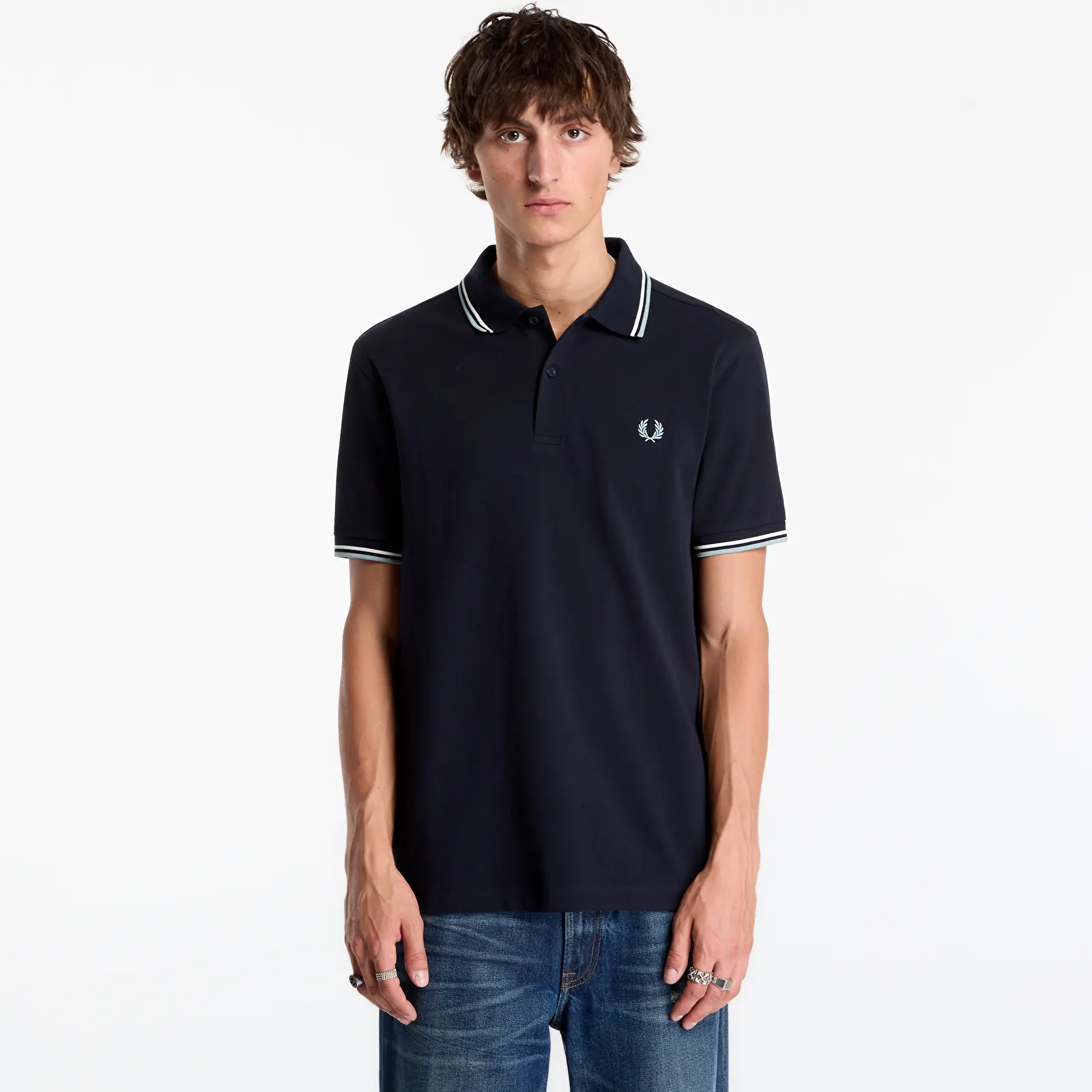 Majice T-shirt FRED PERRY Twin Tipped Fred Perry Shirt Navy