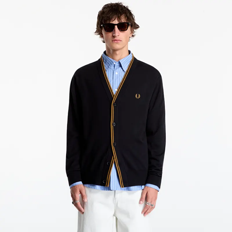 FRED PERRY Classic Cardigan Black