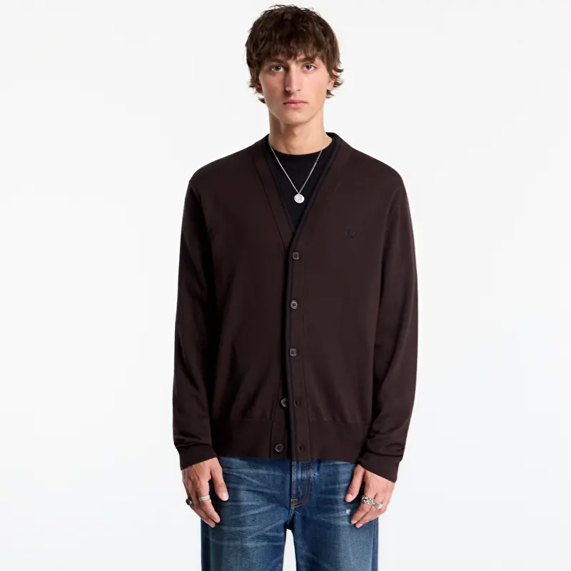 FRED PERRY Classic Cardigan Rich Brown