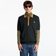 FRED PERRY Cable Knit Shirt Night Green