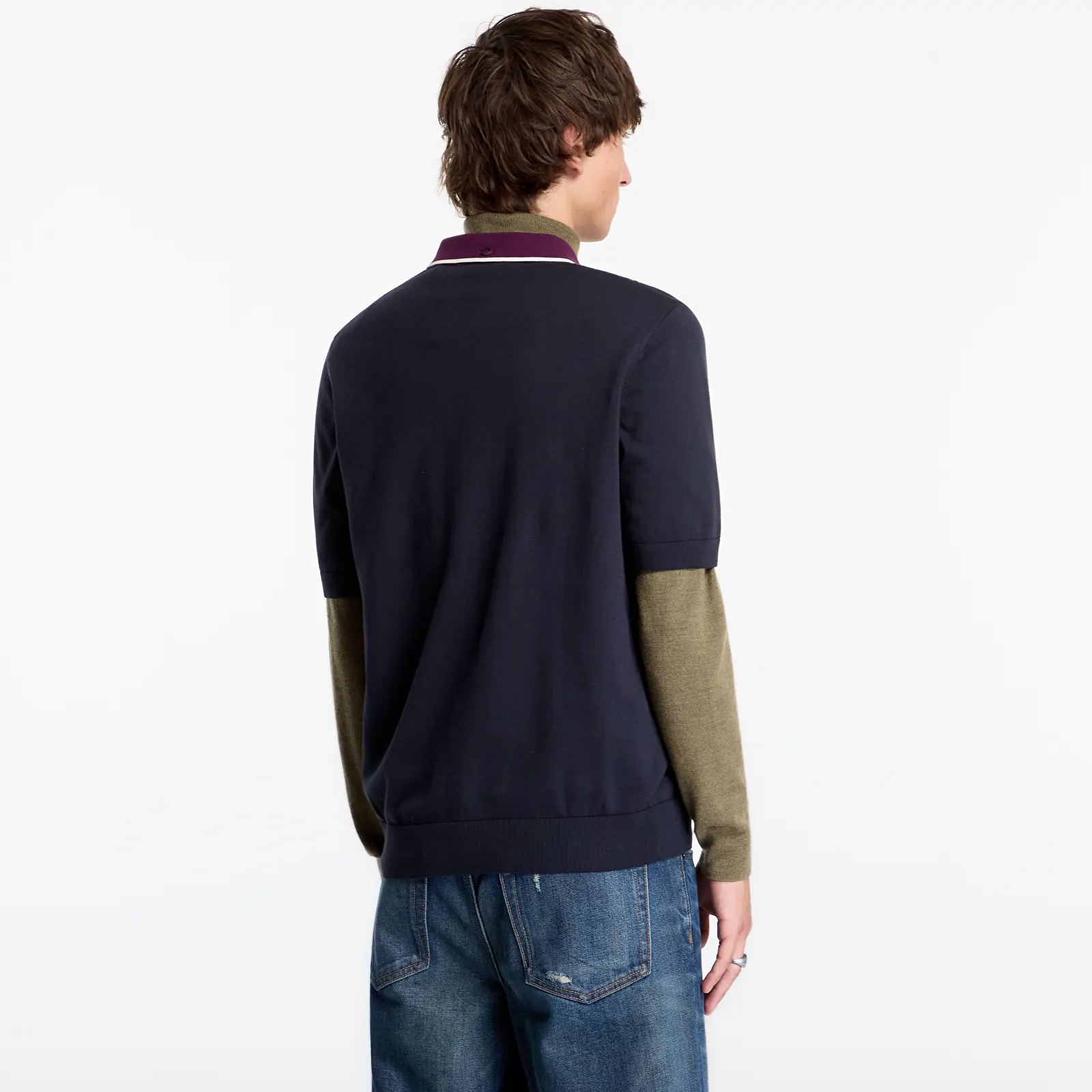 Camisetas FRED PERRY Cable Knit Shirt Navy