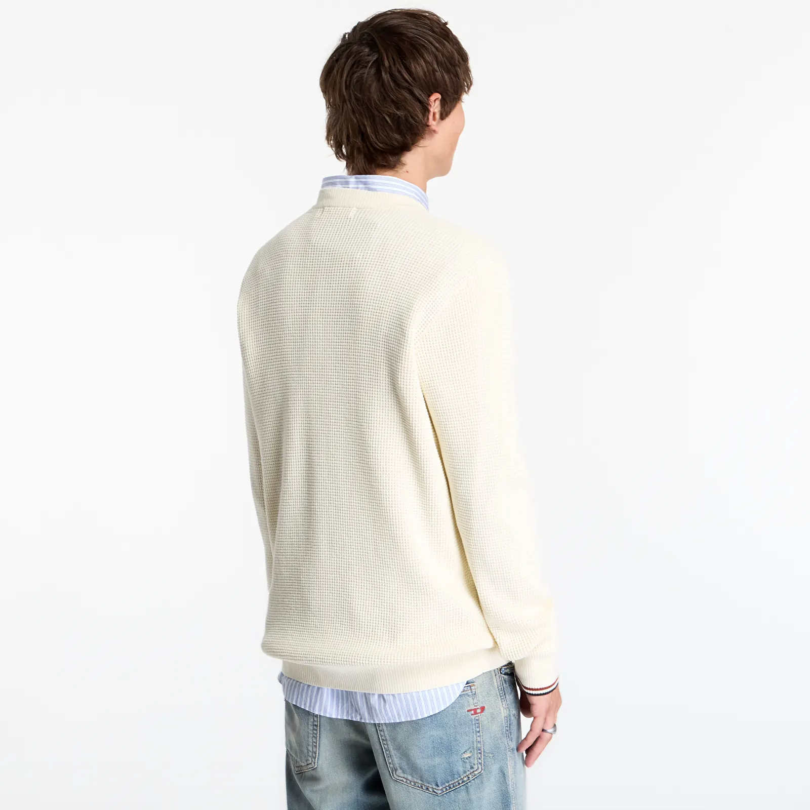 Pulovere FRED PERRY Waffle Stitch Jumper Ecru