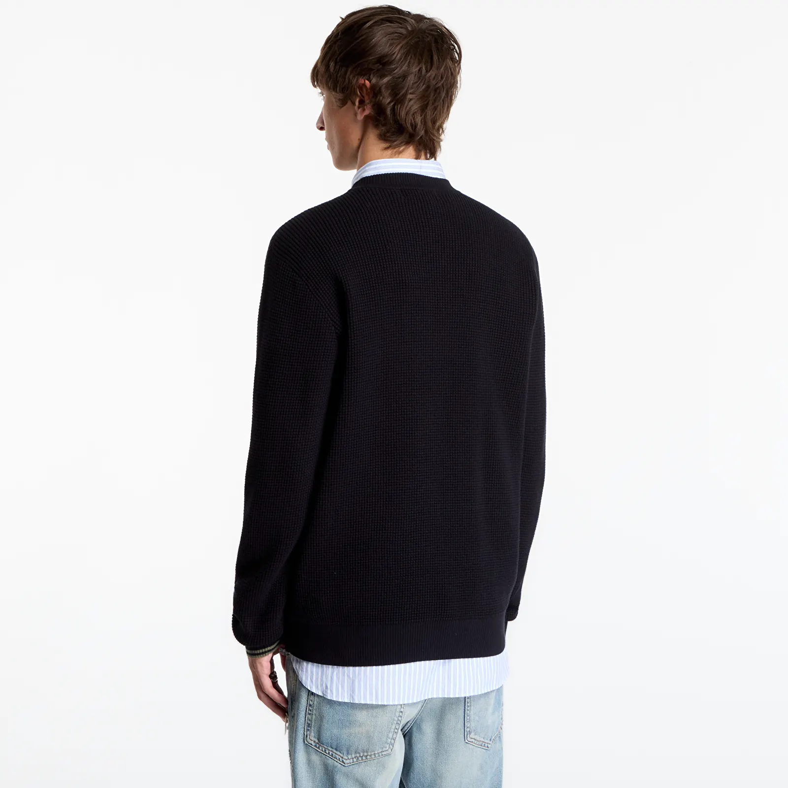 Sweaters FRED PERRY Waffle Stitch Jumper Black