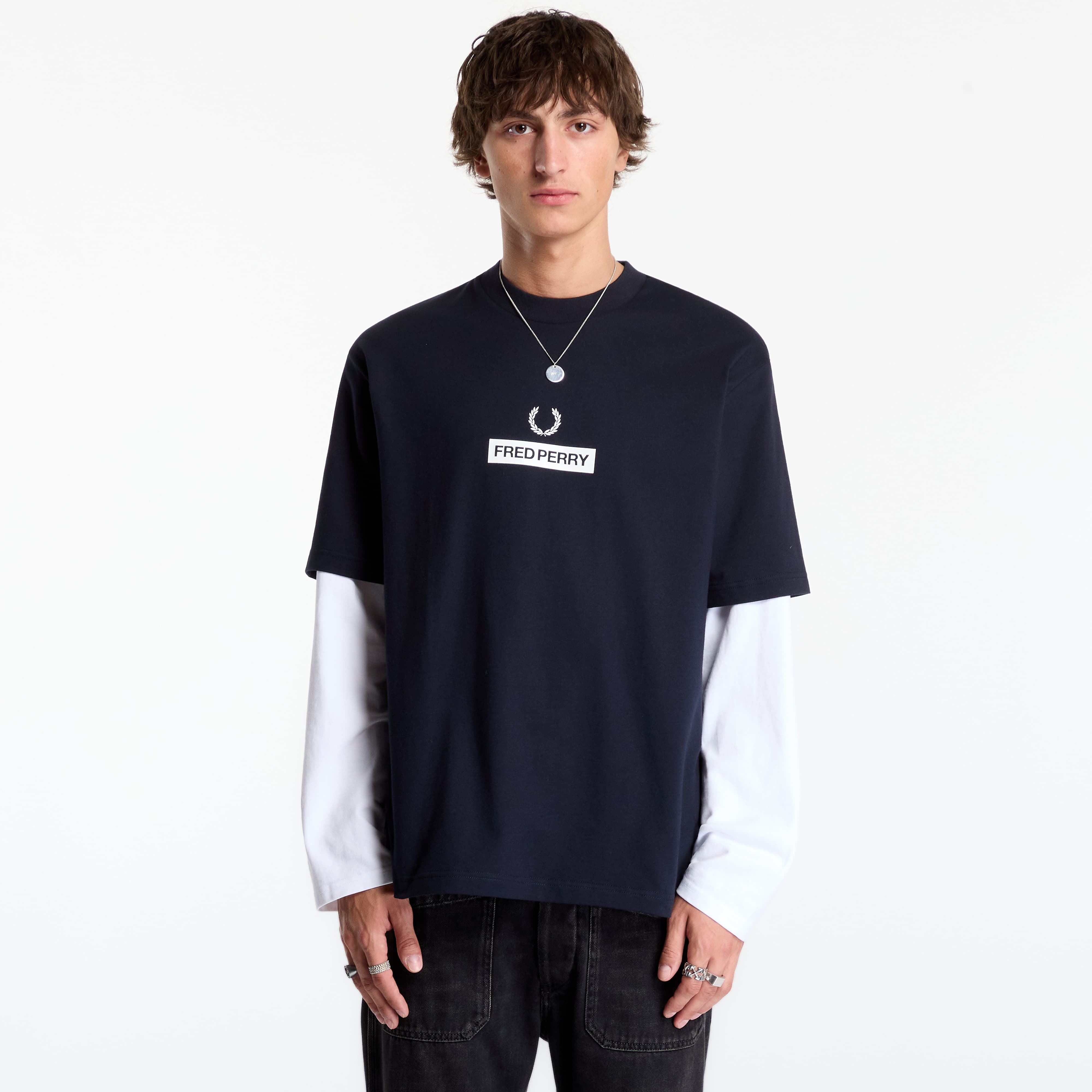 T-shirt FRED PERRY Fred Perry Graphic T-shirt Navy S