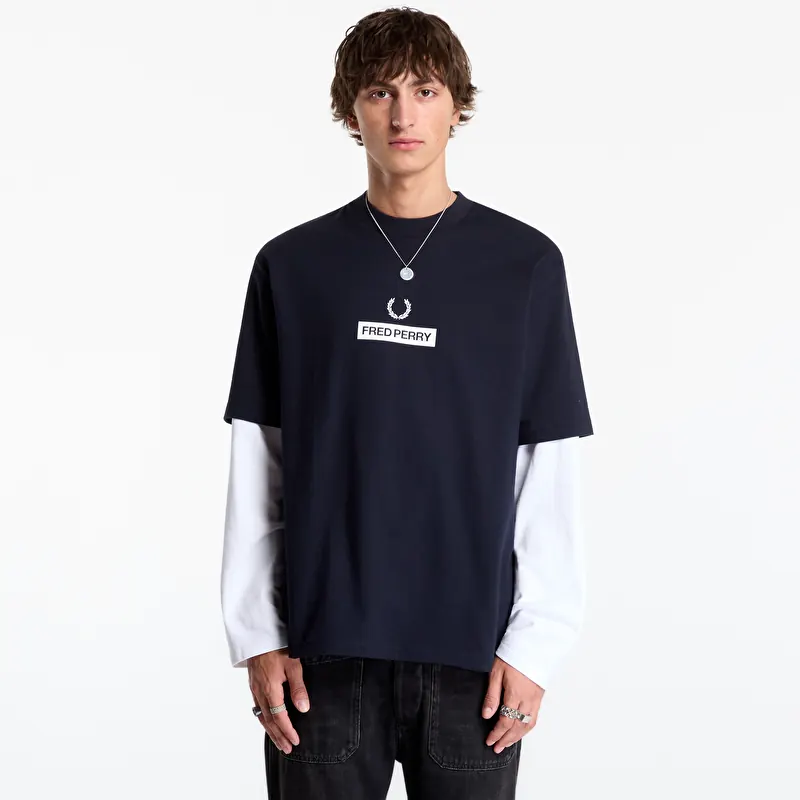 FRED PERRY Fred Perry Graphic T-shirt Navy