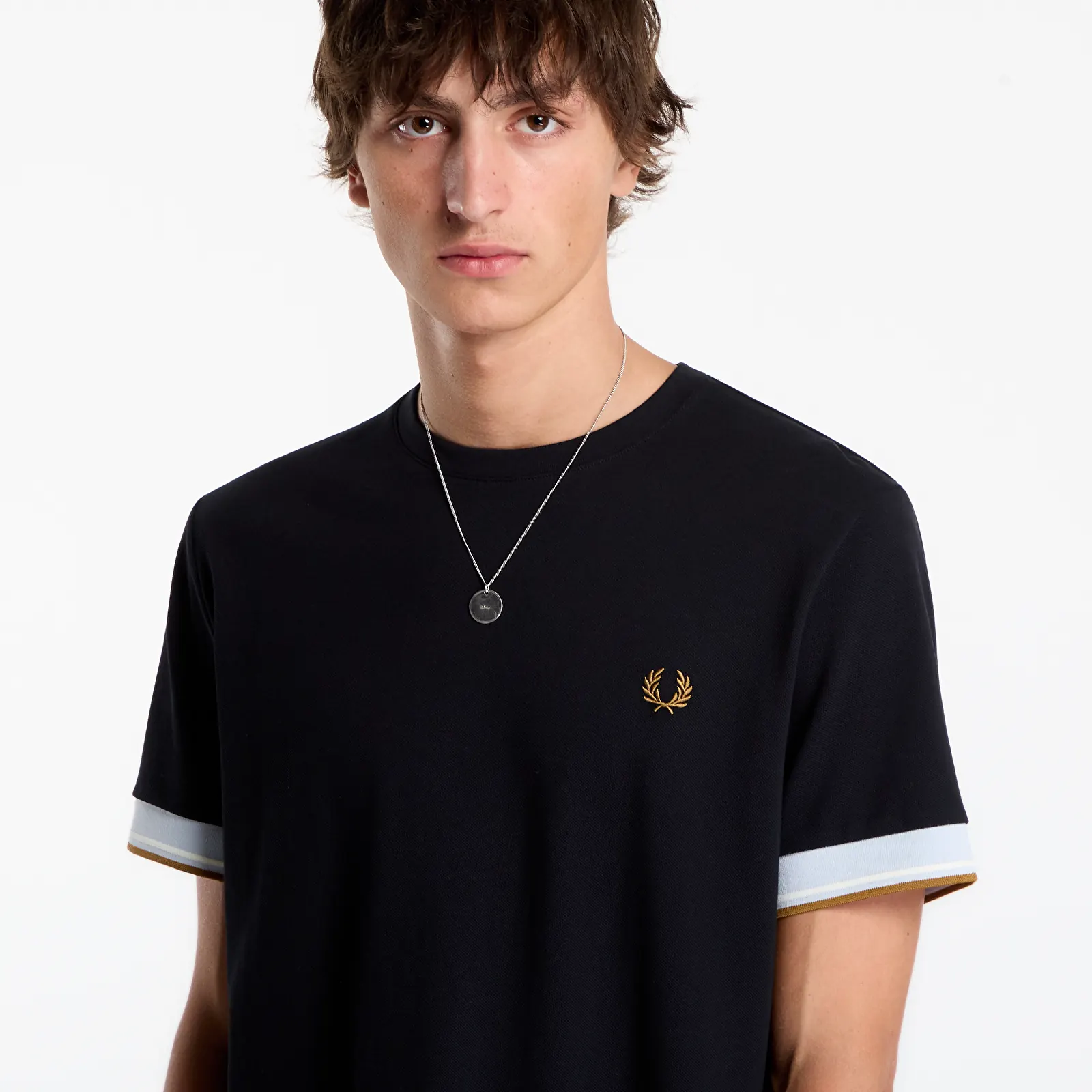 T-shirts FRED PERRY Twin Tipped Cuff T-shirt Black