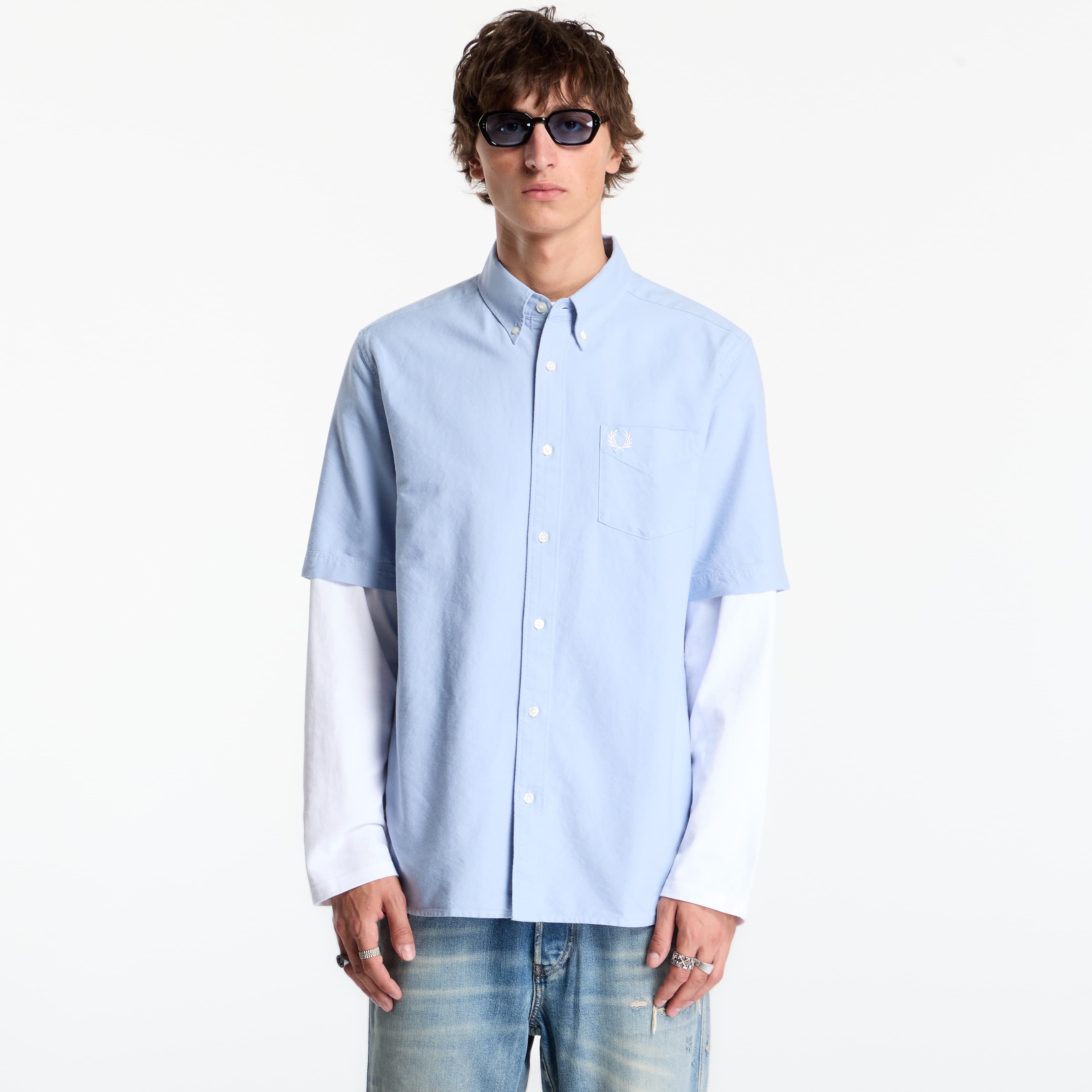 Cămașă FRED PERRY Oxford Shirt Light Smoke M