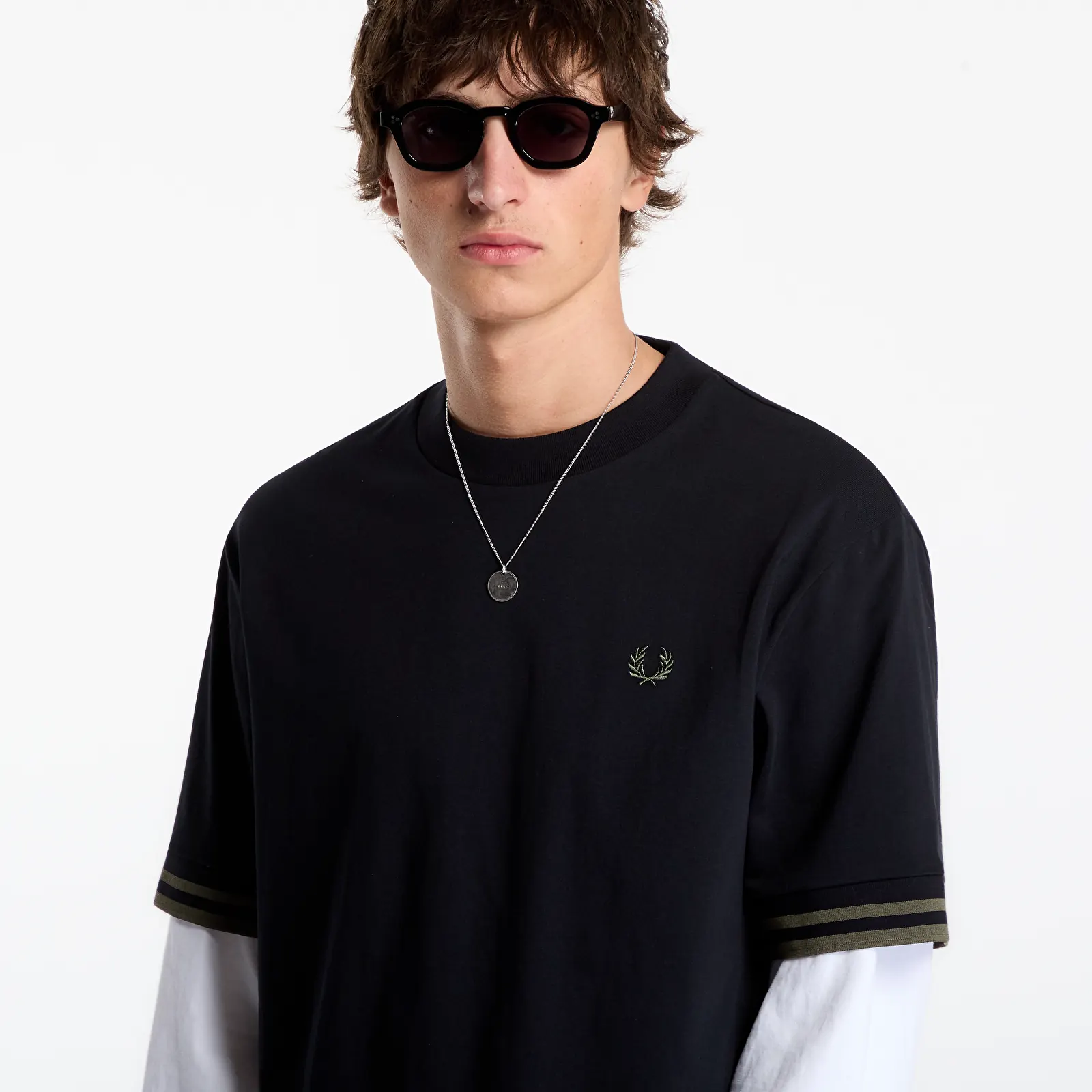 T-shirts FRED PERRY Bold Tipped Tshirt Black