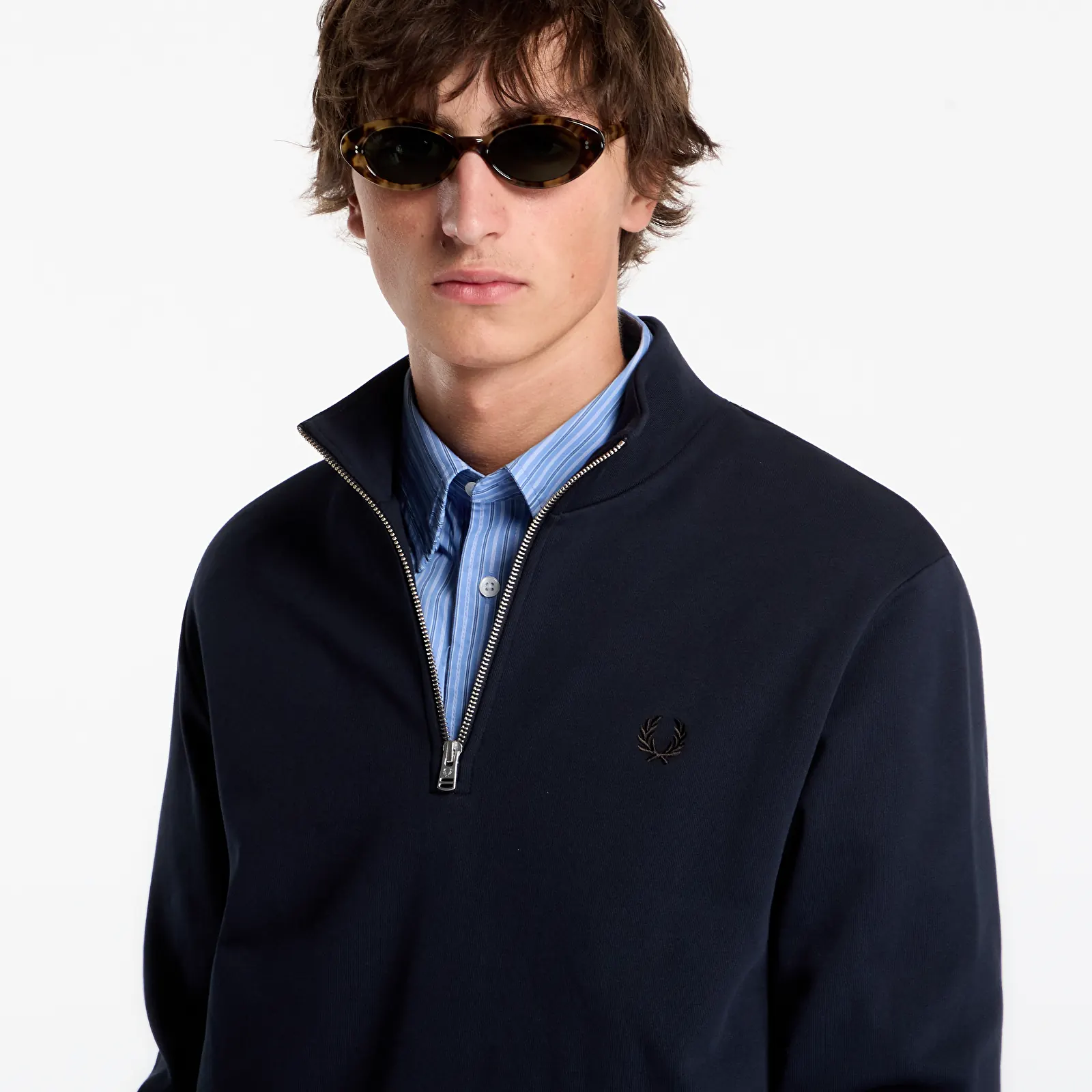 Hoodies and sweatshirts  FRED PERRY Half Zip Sweatshirt Navy