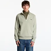 FRED PERRY Half Zip Sweatshirt Seagrass