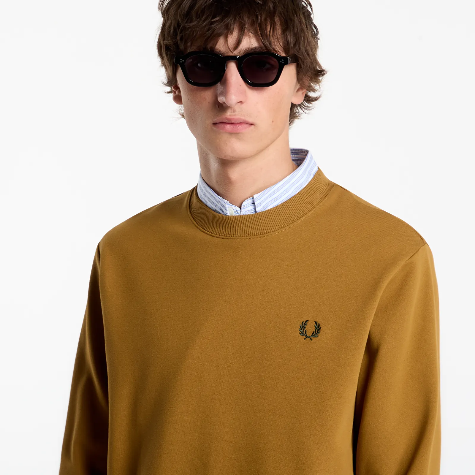 Hoodies and sweatshirts  FRED PERRY Crew Neck Sweatshirt Mustard
