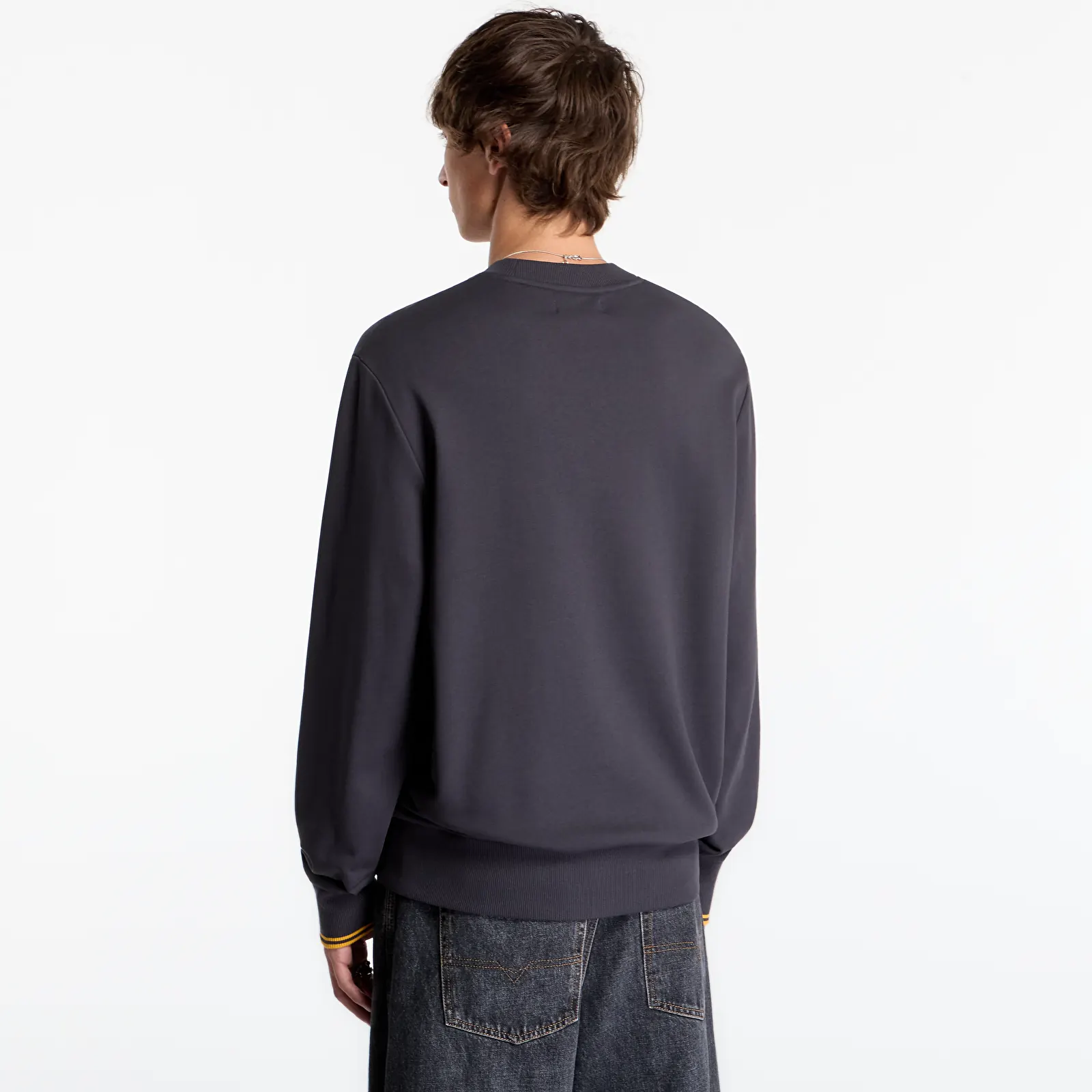 Hanorace pentru bărbați FRED PERRY Crew Neck Sweatshirt Grey