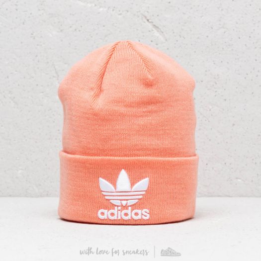 Hats adidas Trefoil Beanie Dust Pink/ White Footshop
