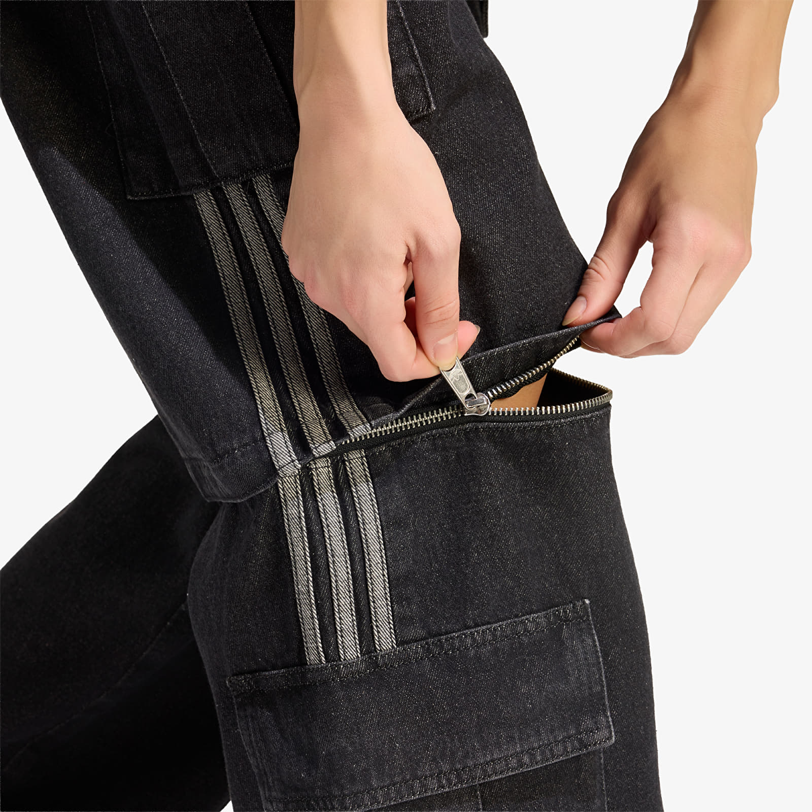 Jeans adidas Mid Rise 2-IN-1 Denim Pant True Black Denim