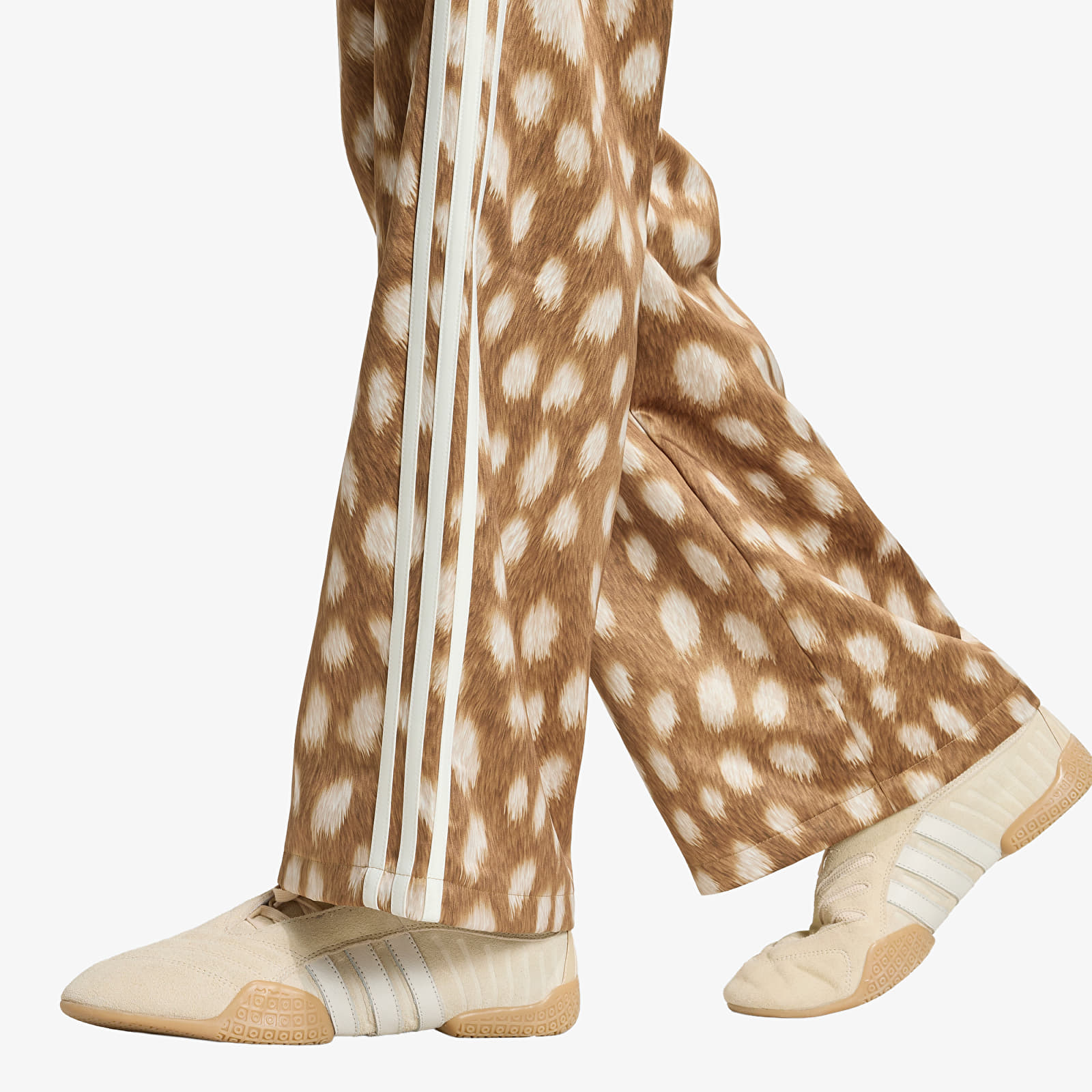 Byxor för kvinnor adidas Animal Print Firebird Trackpant Brown Desert