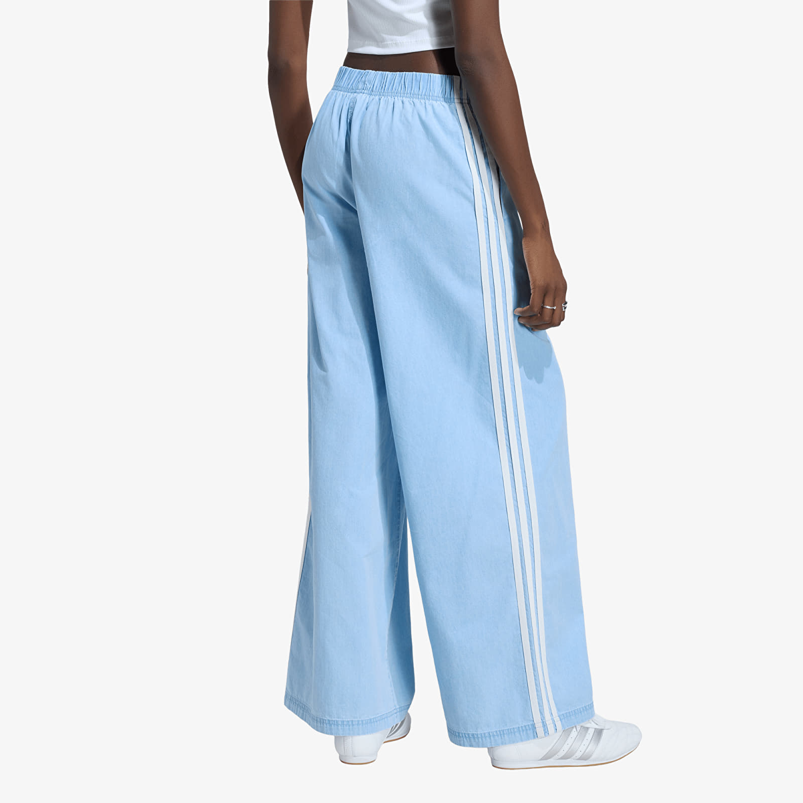 Παντελόνια adidas Originals Summer Glow Denim Wide Leg Light Denim