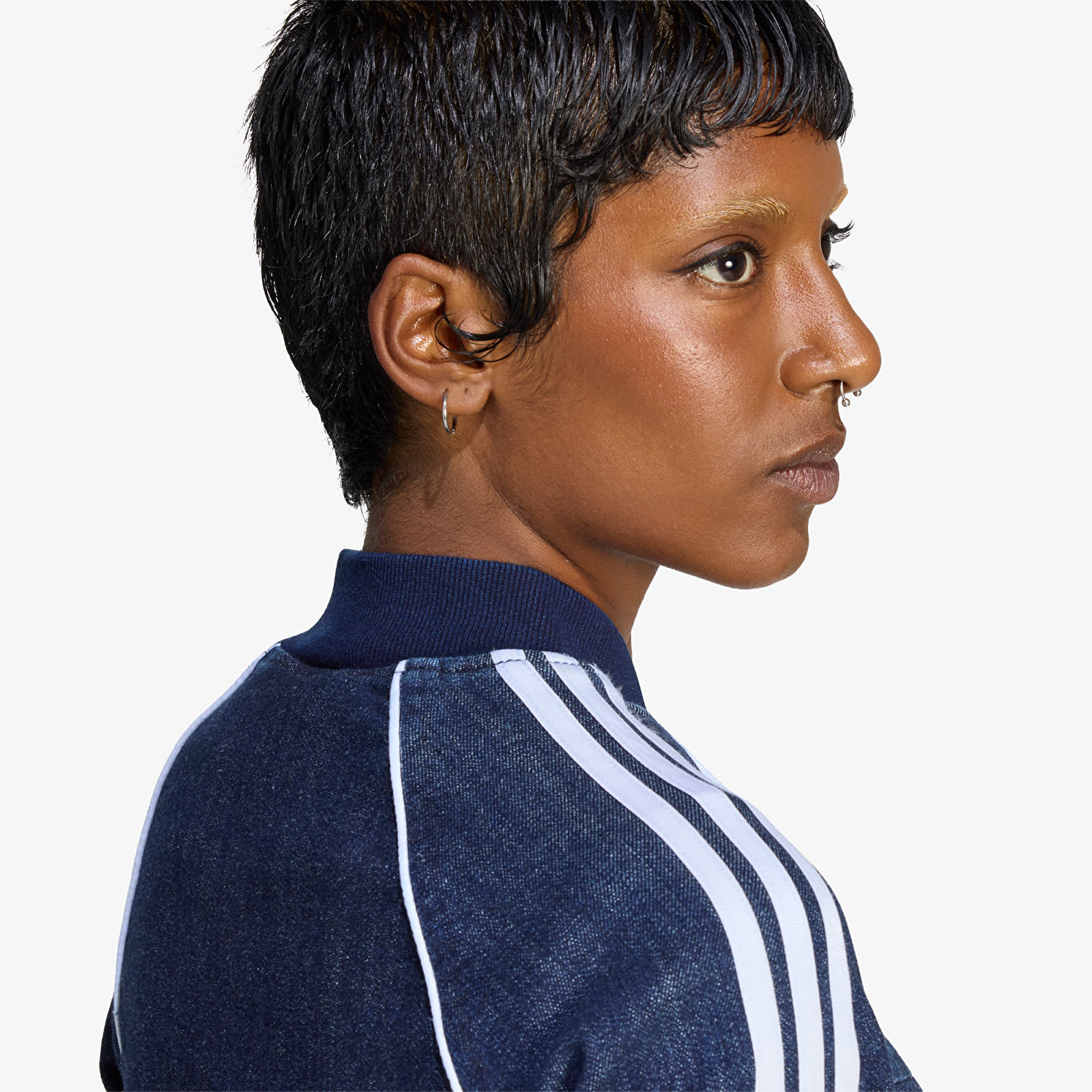 Striukės adidas Superstar Denim Corset Track Top Indigo Denim