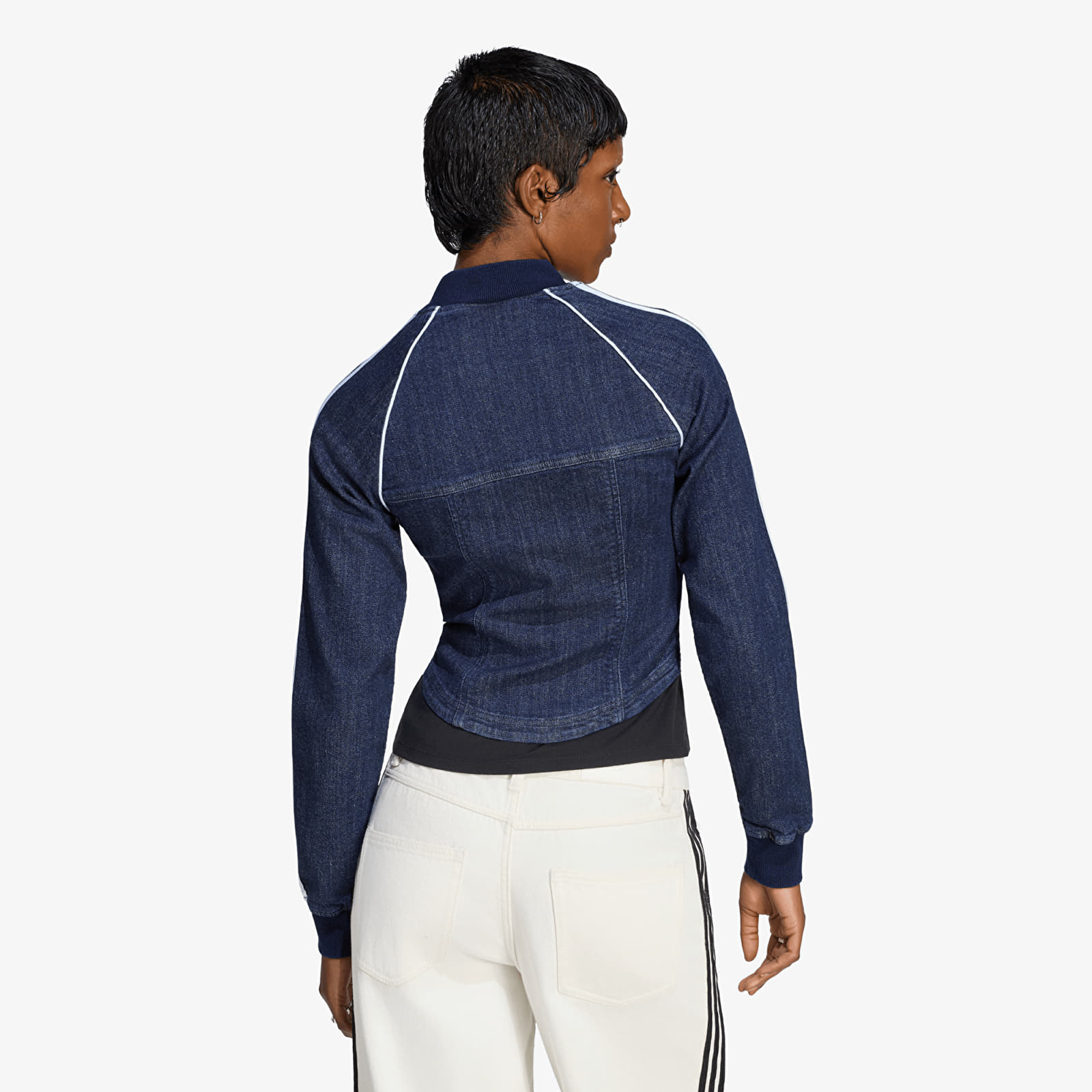 Striukės adidas Superstar Denim Corset Track Top Indigo Denim