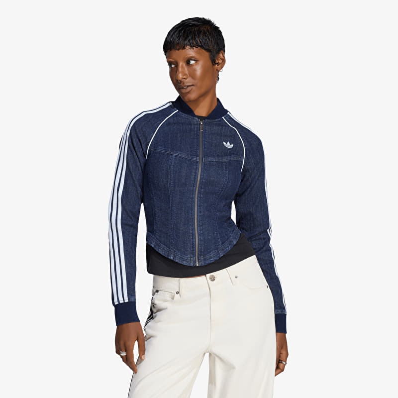 Jacke adidas Superstar Denim Corset Track Top Indigo Denim