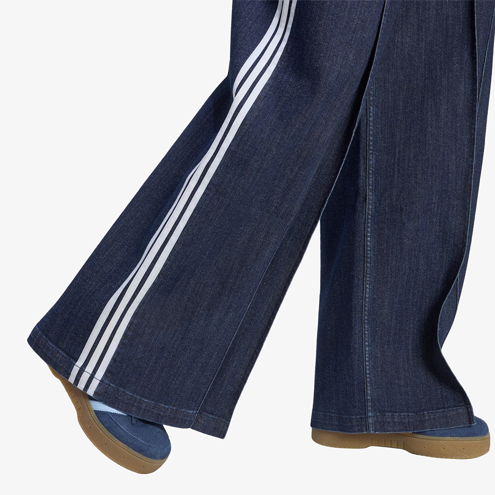 Женские брюки adidas Denim Pleats Wide Leg Indigo Denim