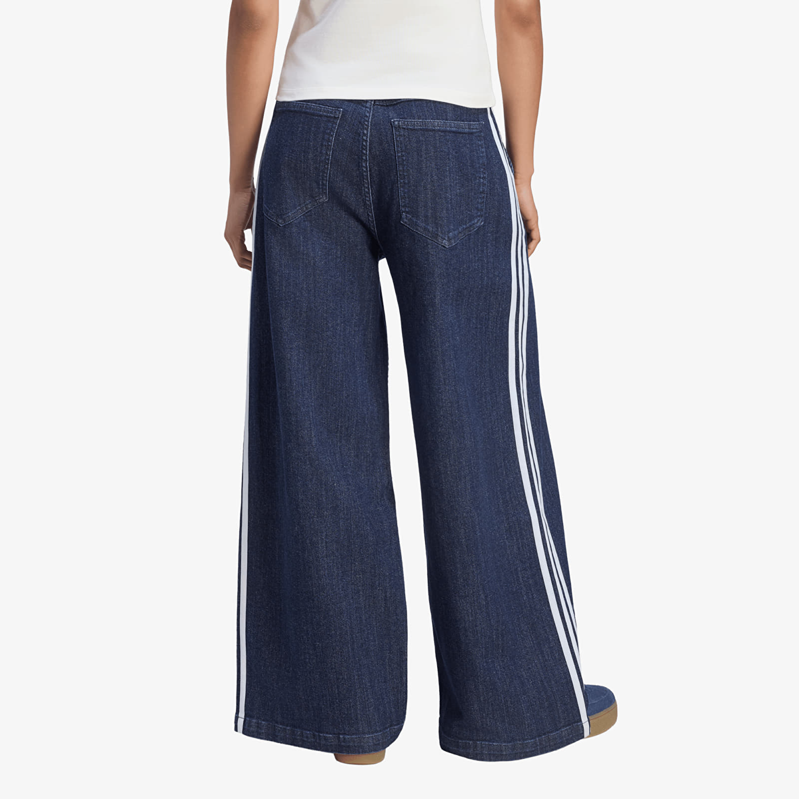 Женские брюки adidas Denim Pleats Wide Leg Indigo Denim