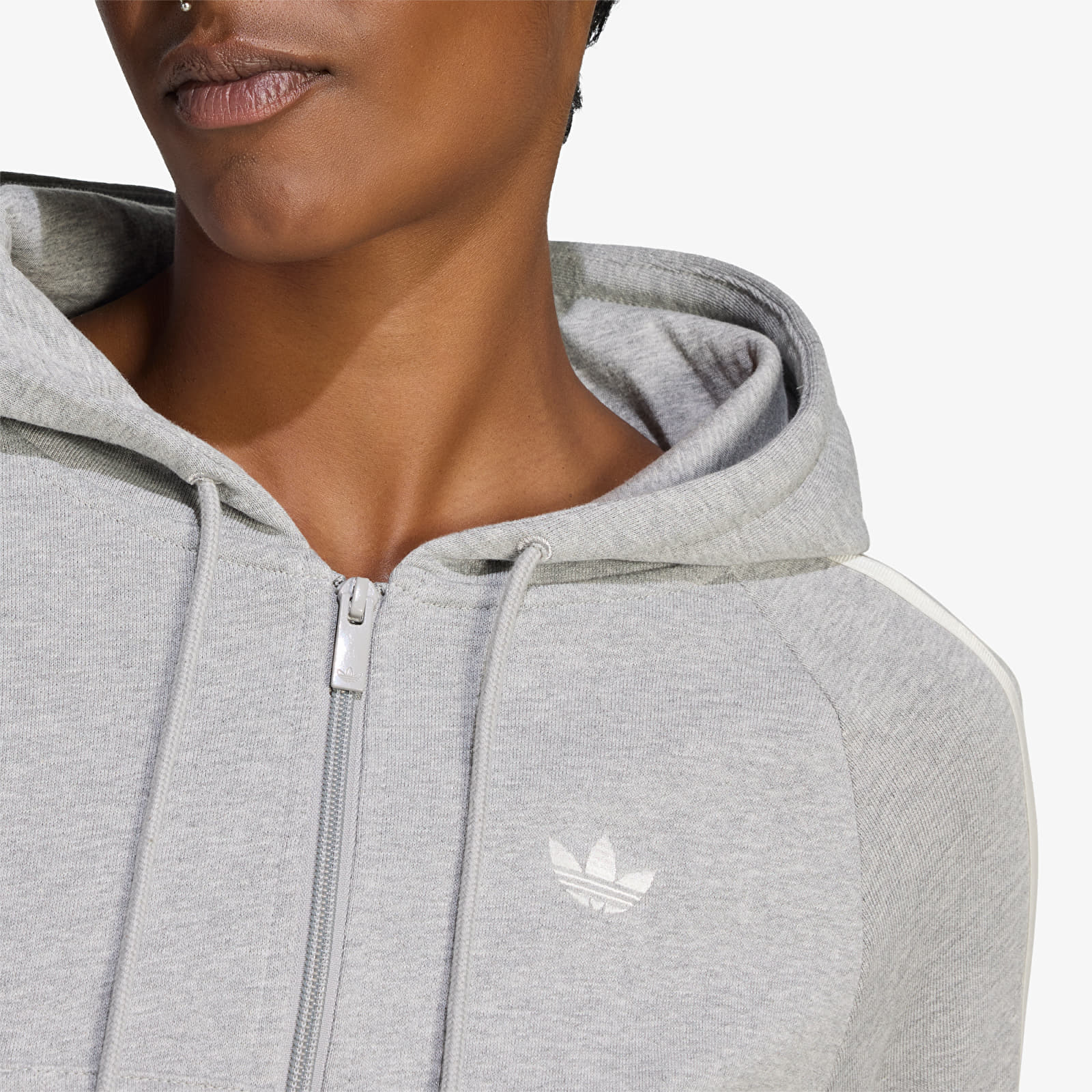 Jassen adidas Graphic Short Front ZIP Track Top Medium Grey Heather