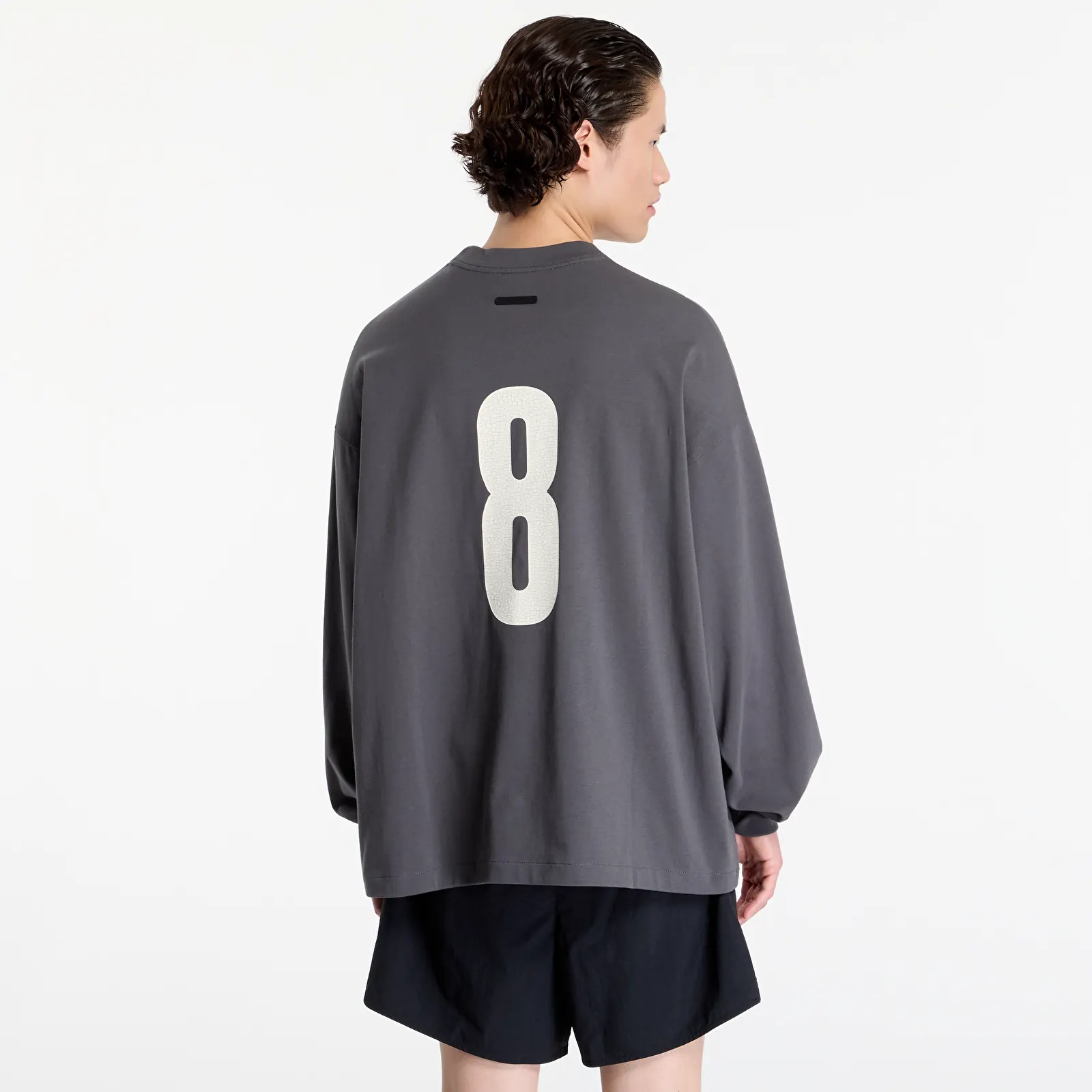 Tricouri  Fear Of God Essentials Merch Long Sleeve Tee Iron Grey