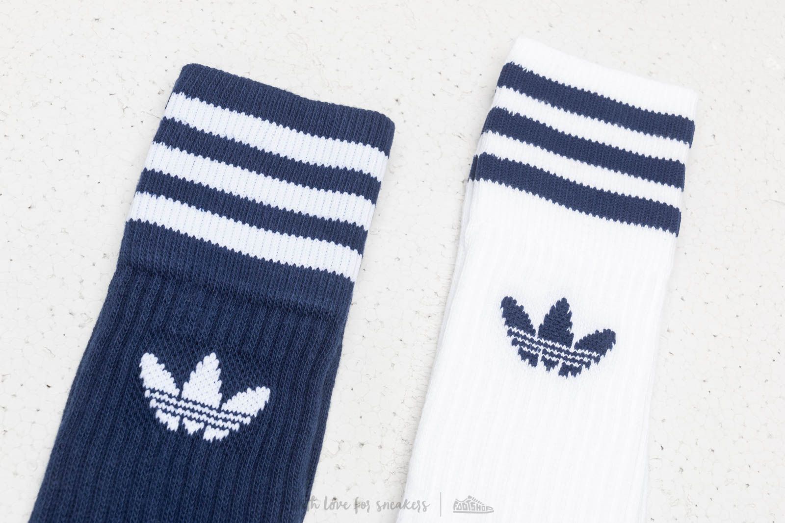 Zoknik adidas Solid Crew Socks 2 Pack Navy/ White