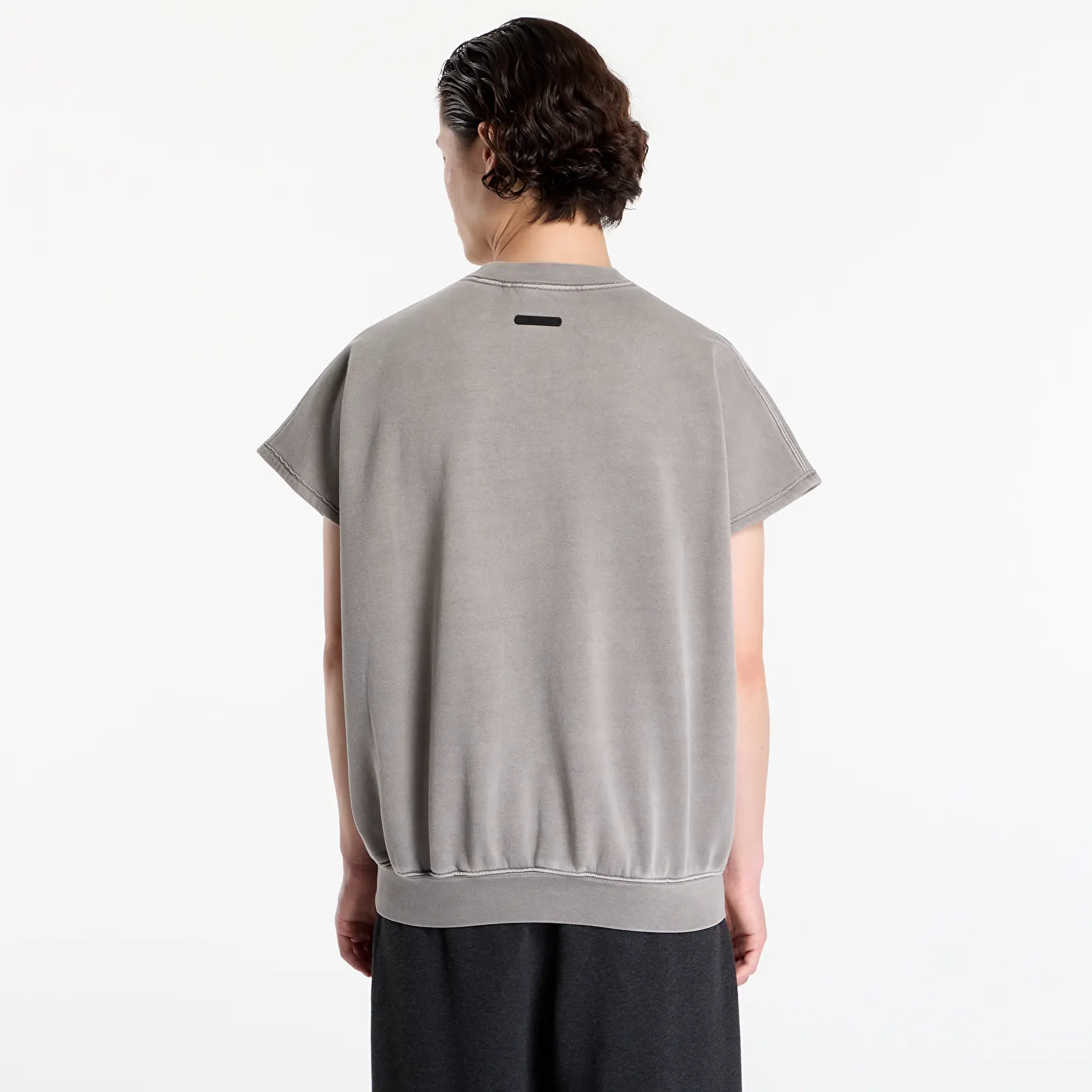 Sweatshirts Fear Of God Essentials Relaxed Fleece Cutoff Sweatshirt Washed Seal