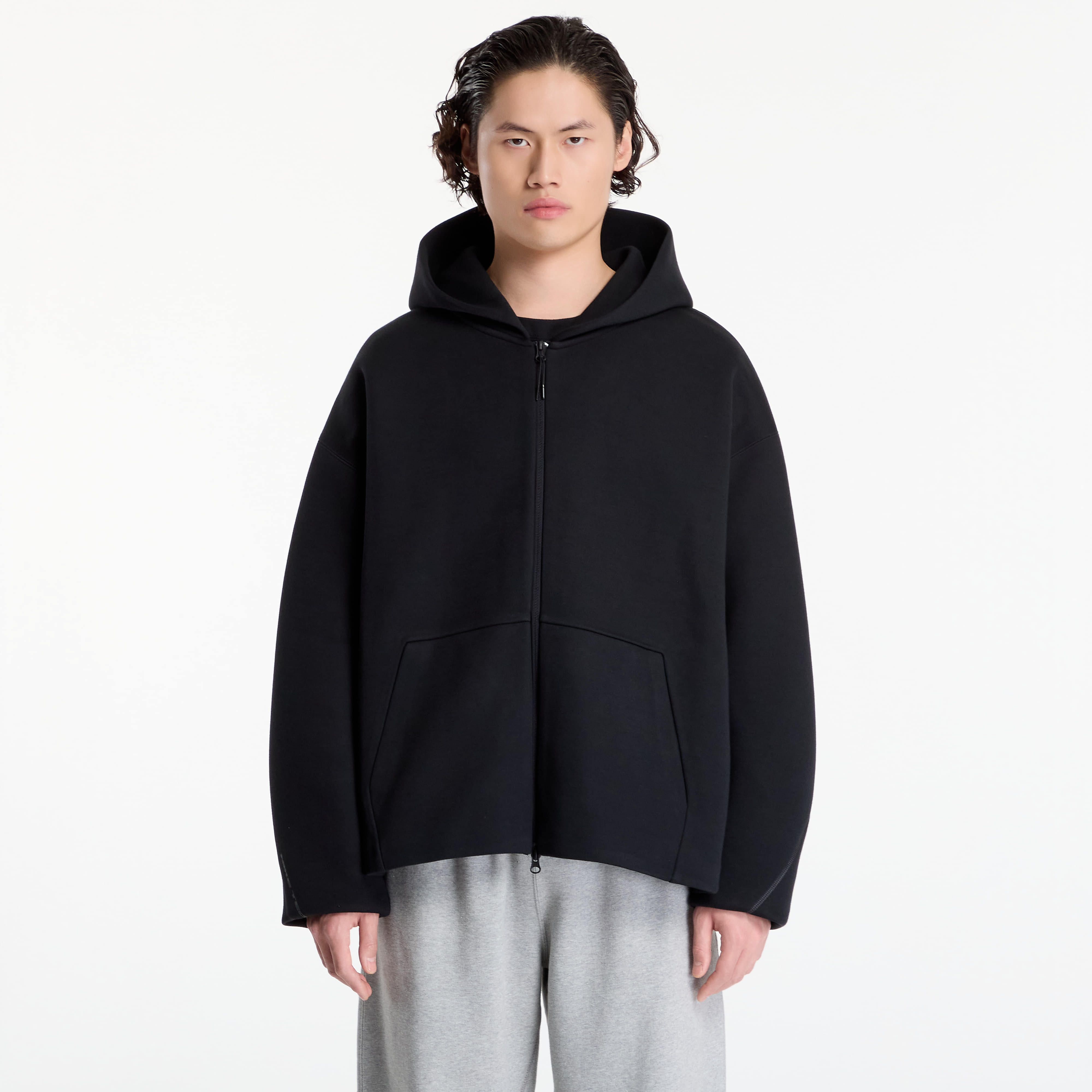 Sweatshirt Nike Tech Mens Fleece Full-Zip Hoodie Black/ Black XXL