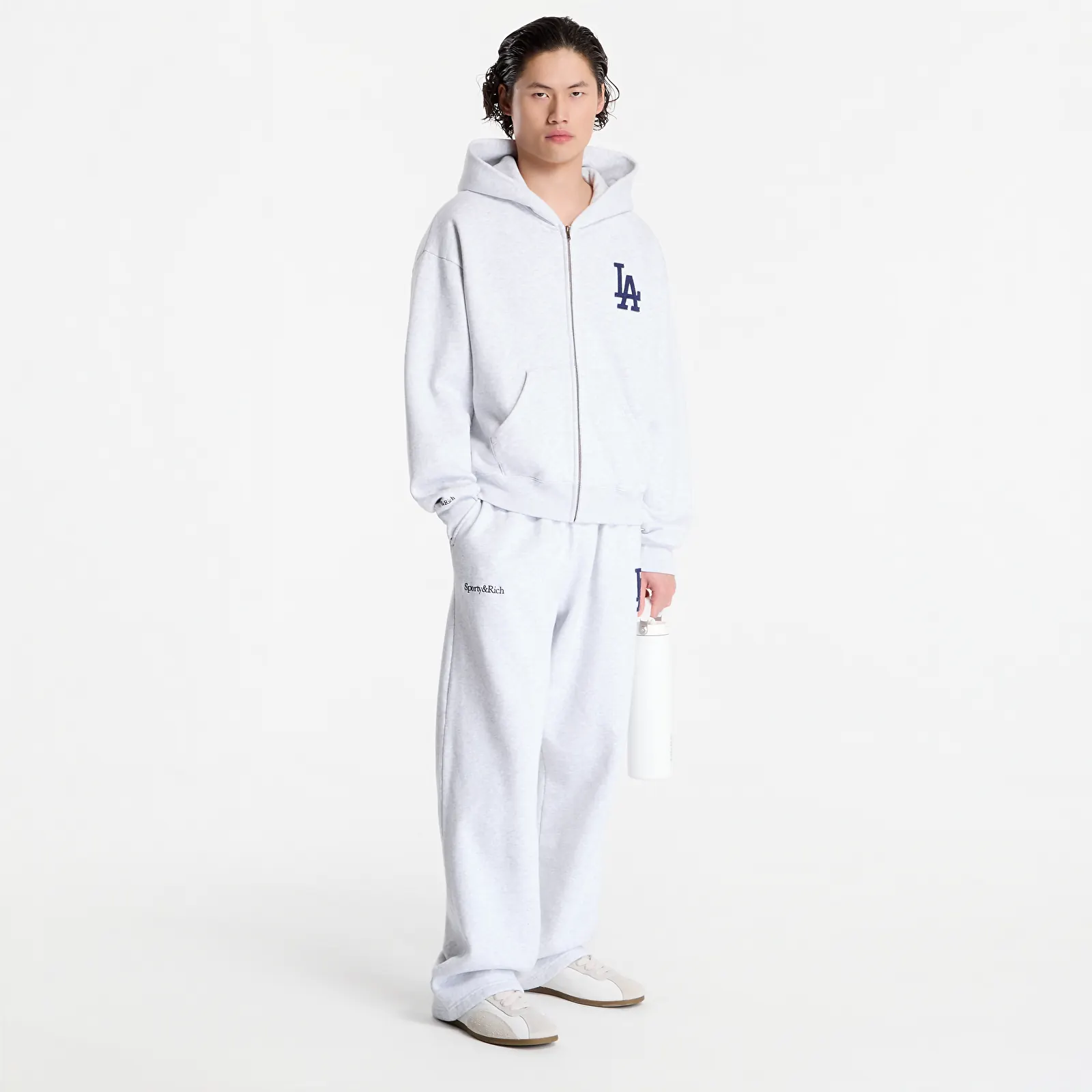Trainingsbroeken Sporty & Rich LA Serif Wide Sweatpant UNISEX Heather Gray
