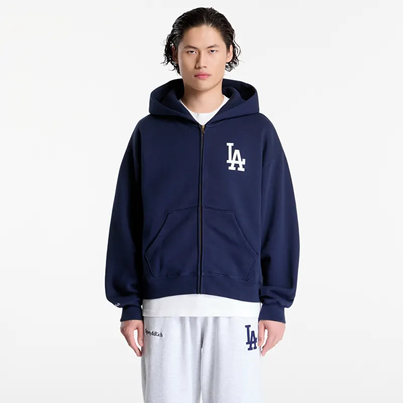 Sweatshirt Sporty & Rich LA Serif Zip Hoodie UNISEX Dark Navy