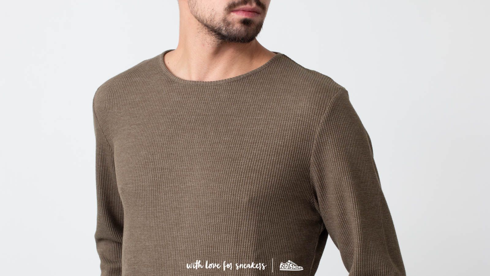 T-shirt Our legacy Fine Long Sleeve Tee Forest Green Waffle