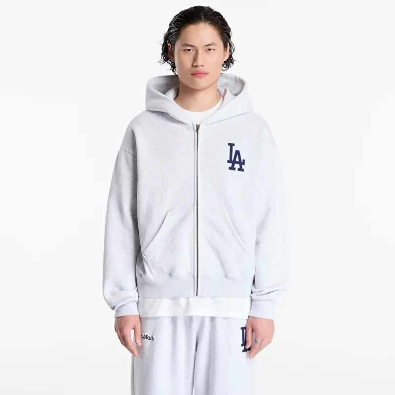 Sweatshirt Sporty & Rich LA Serif Zip Hoodie UNISEX Heather Gray