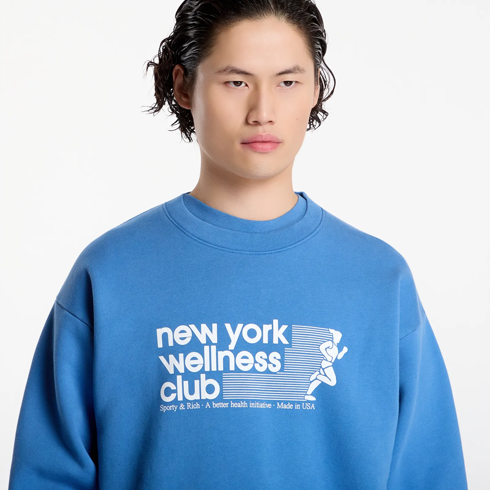 Hupparit ja collegepaidat Sporty & Rich USA Wellness Club Crewneck UNISEX Dusty Blue