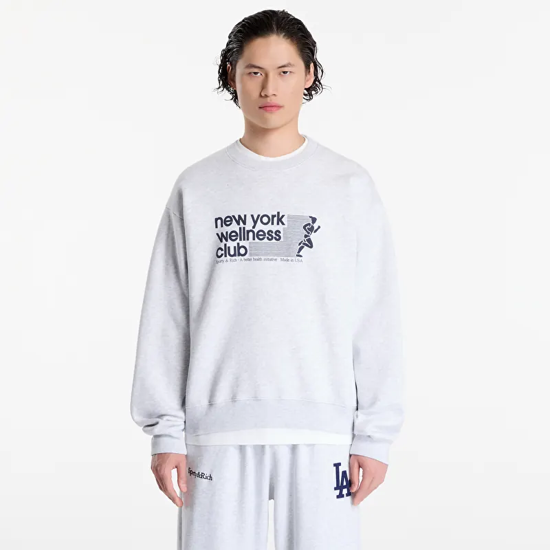Sweatshirt Sporty & Rich USA Wellness Club Crewneck UNISEX Heather Gray