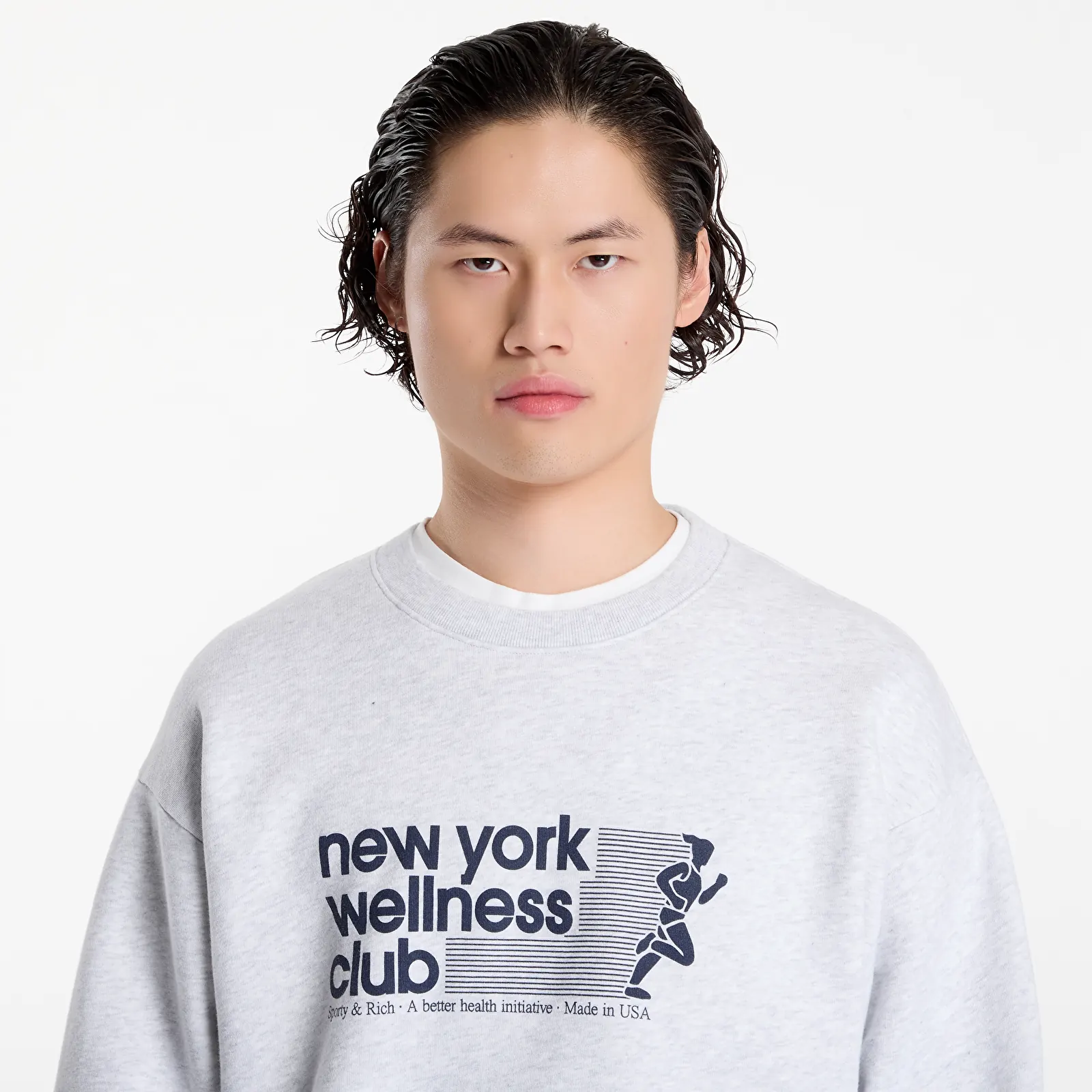 Hoodies och sweatshirts Sporty & Rich USA Wellness Club Crewneck UNISEX Heather Gray