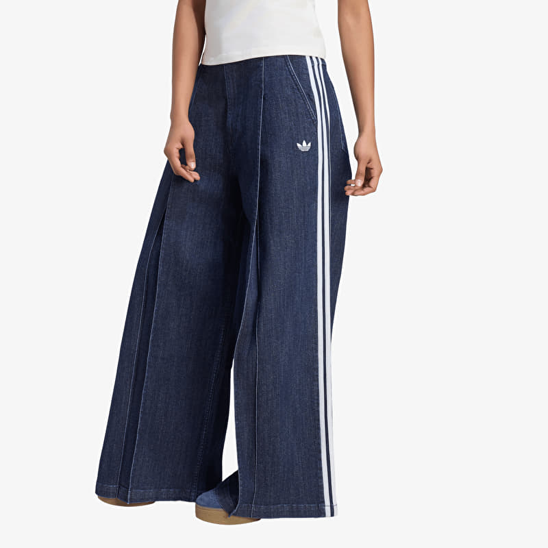 Jeans adidas Originals Denim Pleats Wide Leg Joggers Indigo Denim