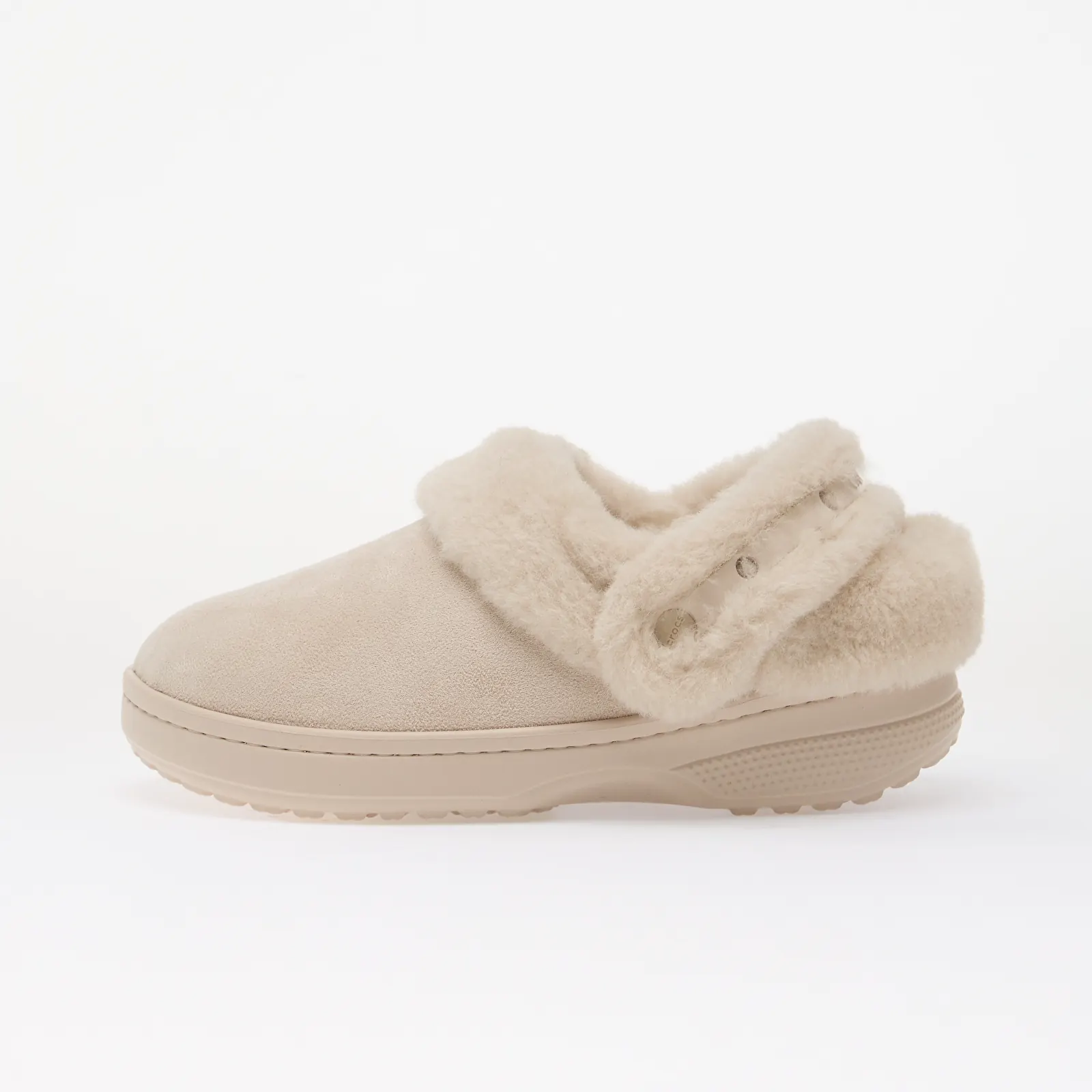 Șlapi pentru bărbați Crocs Classic Unfurgettable Vegan Suede Clog Cocoa Cream
