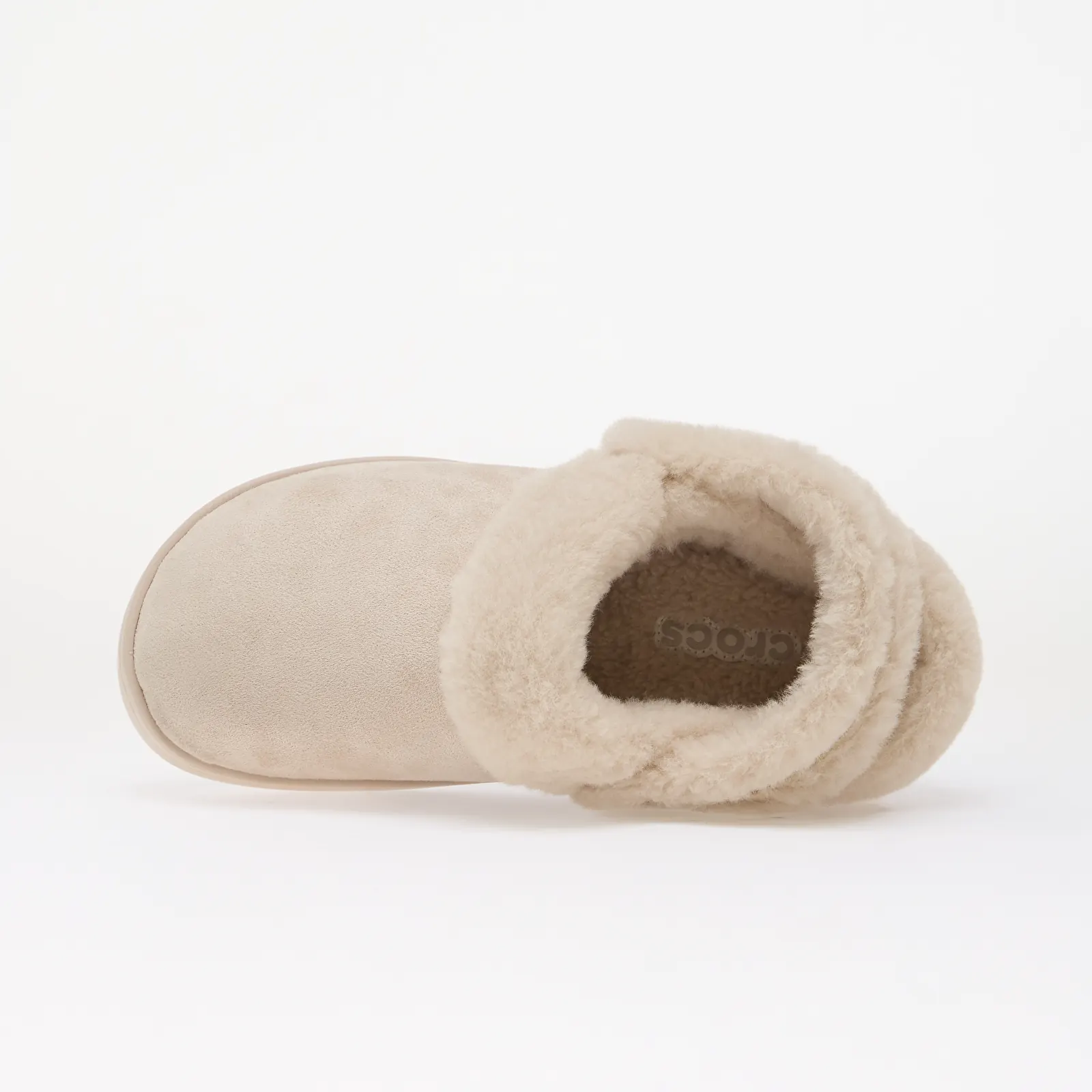 Șlapi pentru bărbați Crocs Classic Unfurgettable Vegan Suede Clog Cocoa Cream