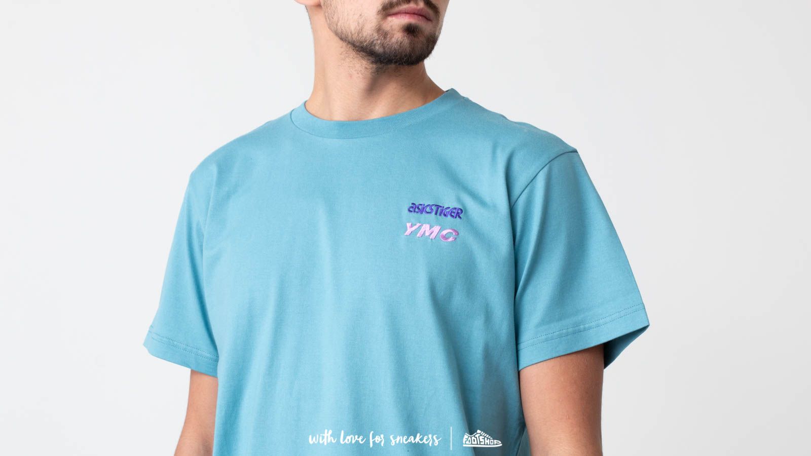 T-shirts Asics YMC Shortsleeves Tee Gris Blue