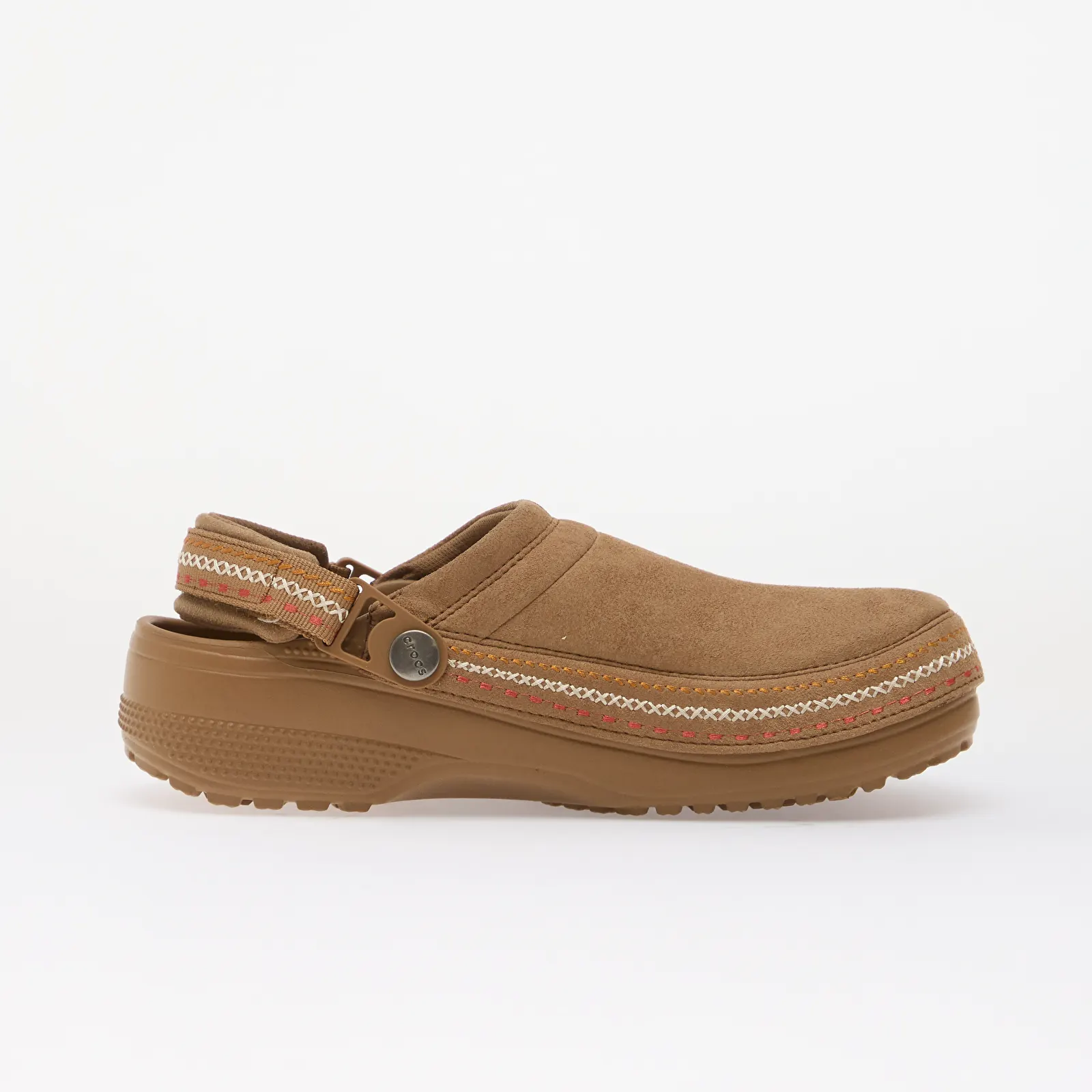 Чоловічі шльопанці Crocs Classic Crafted Vegan Suede Stitch Sepia