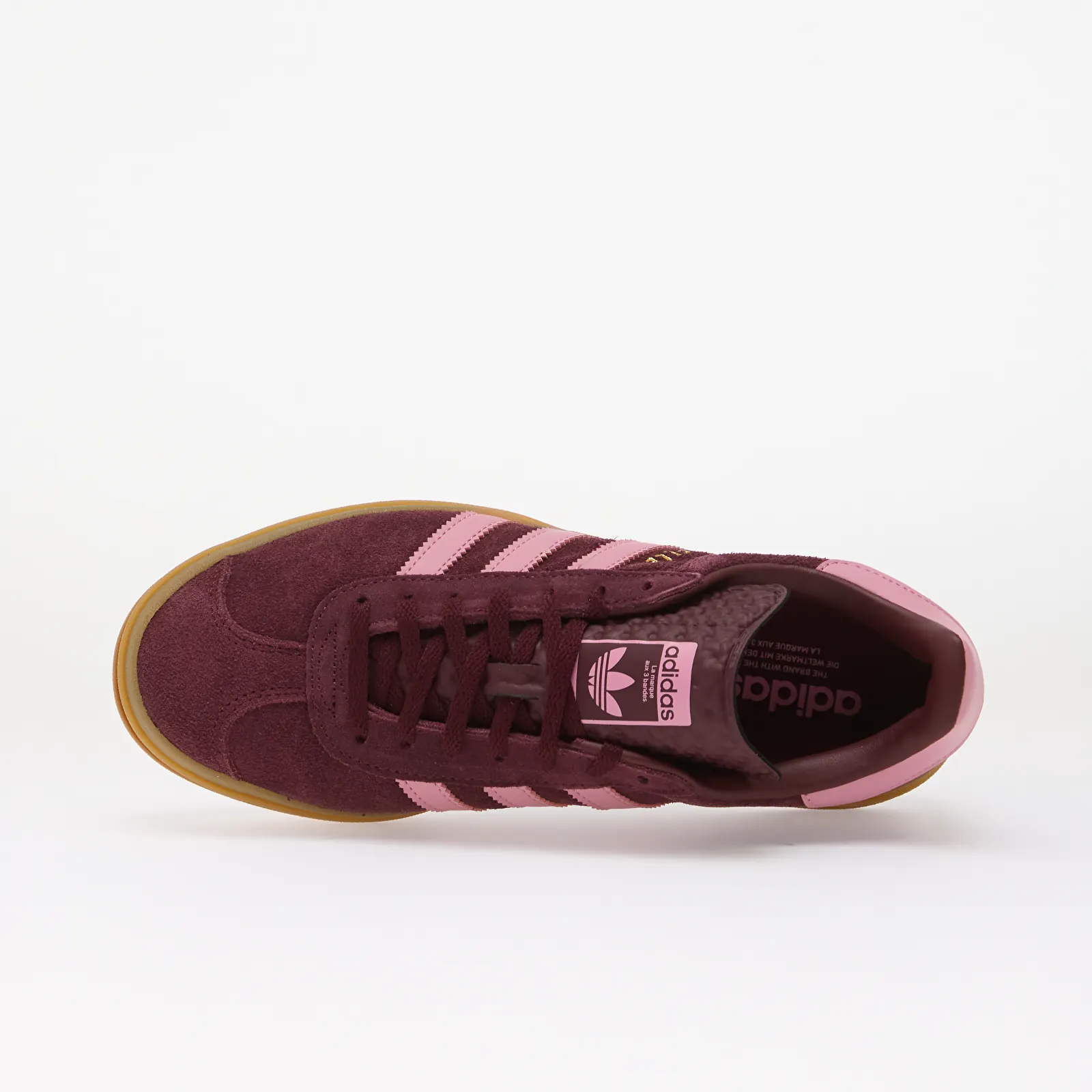 Adidași și încălțăminte pentru copii adidas Gazelle Bold Maroon/ St Tropic Bloom/ Gold Met.