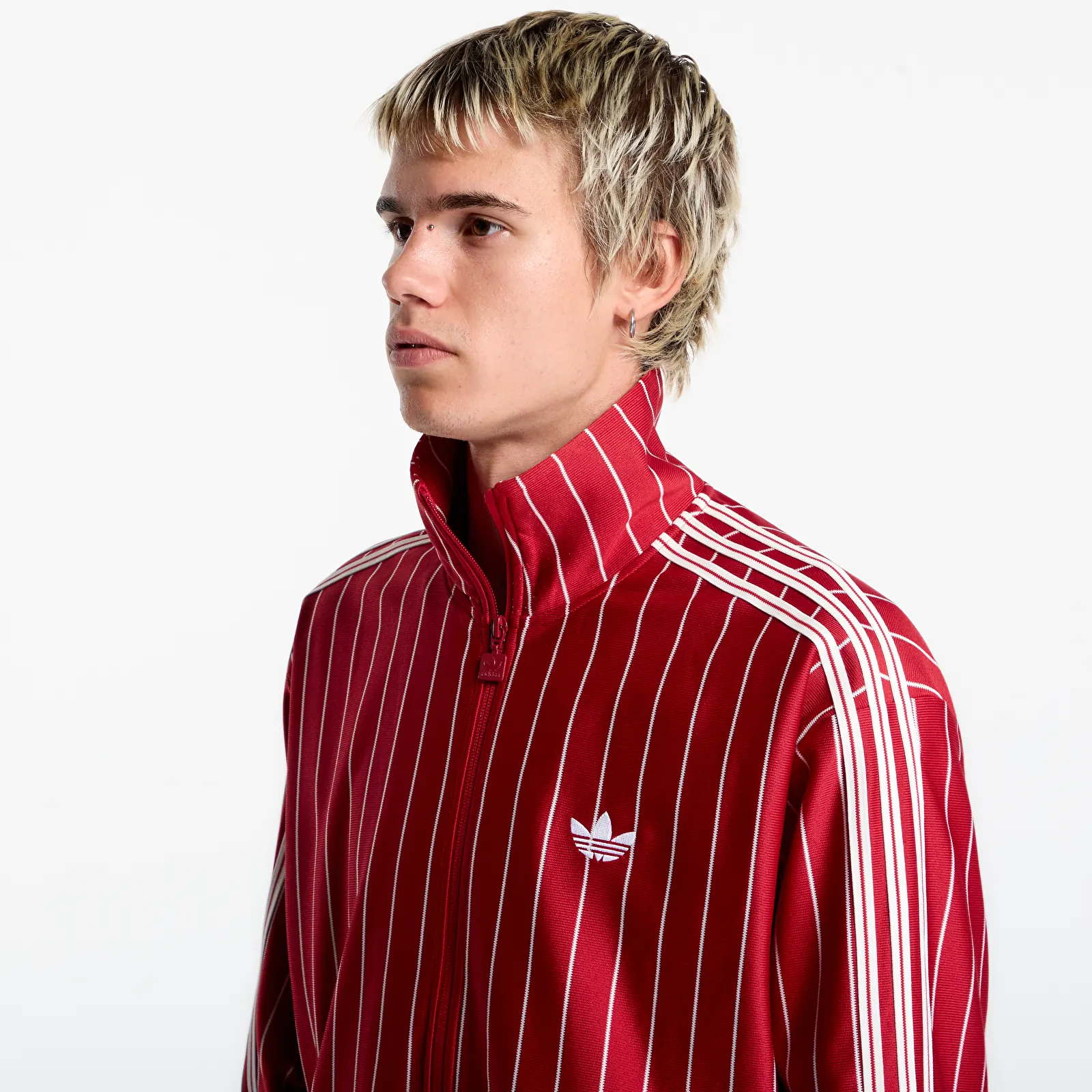 Vīriešu jakas adidas Firebird Pinstripes Track Top Team Victory Red