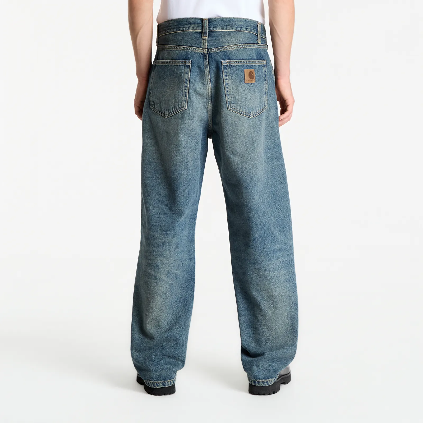 Džinsi Carhartt WIP Aaron Pant Blue Worn Used Wash